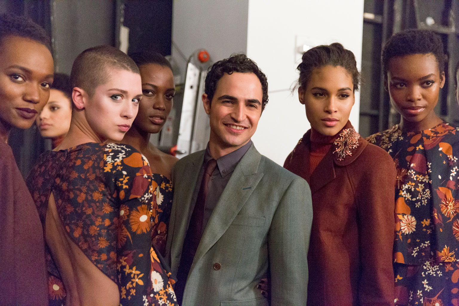 Fashion designer Zac Posen backstage at his New York Fashion Week show. Picture / Stephen Churchill-Downes for Moroccanoil