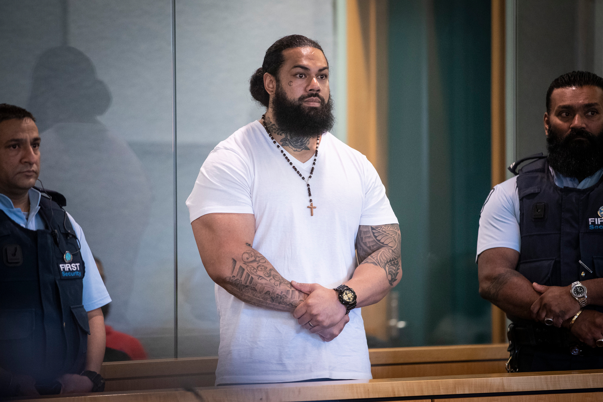 Comancheros MC president Pasilika Naufahu, pictured in 2021, has continued to deny his involvement in drug dealing and remains a high risk of re-offending, the Parole Board has ruled. Photo / NZME