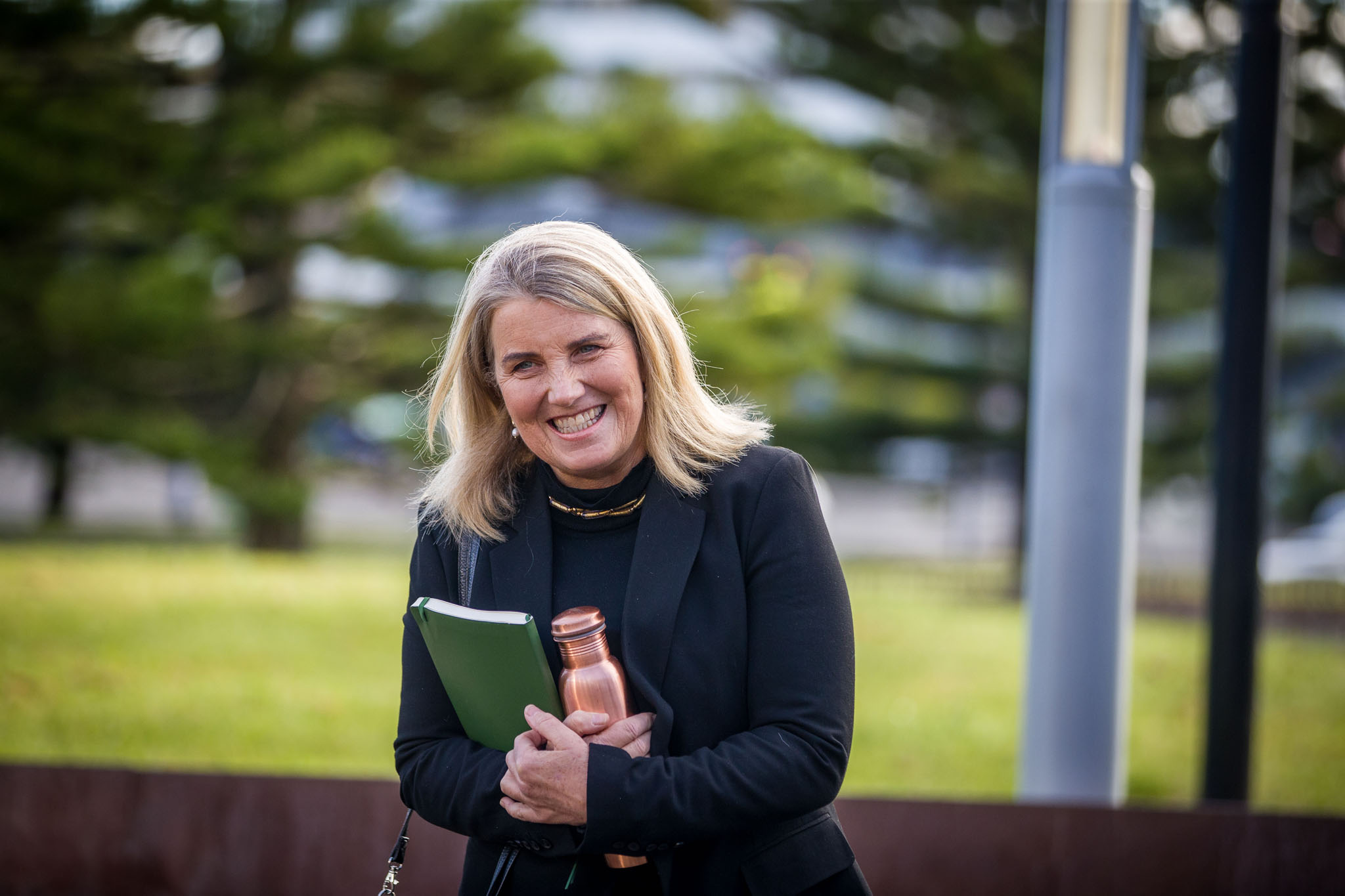 Liz Gunn arrives at Manukau District Court. Photo / Michael Craig