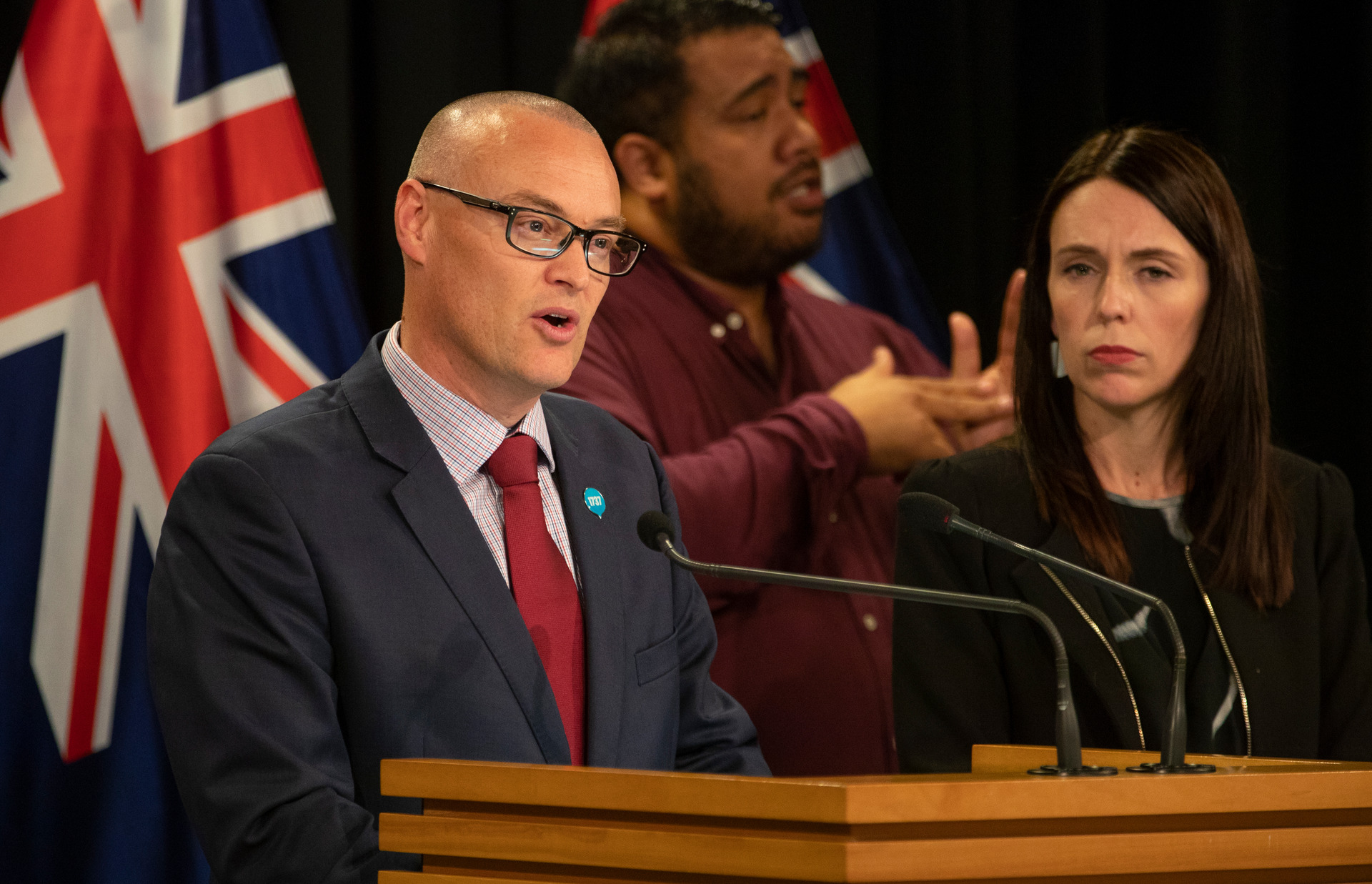 Health Minister David Clark and Prime Minister Jacinda Ardern have trumpeted the success of the bowel cancer screening programme. Photo / Mark Mitchell