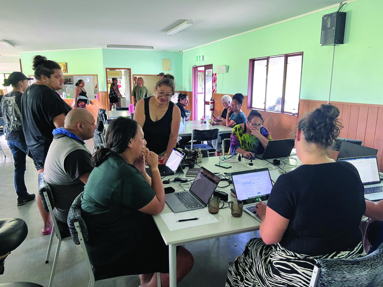 Te Whakamaharatanga Marae, Waimamaku during its cyclone Gabrielle response