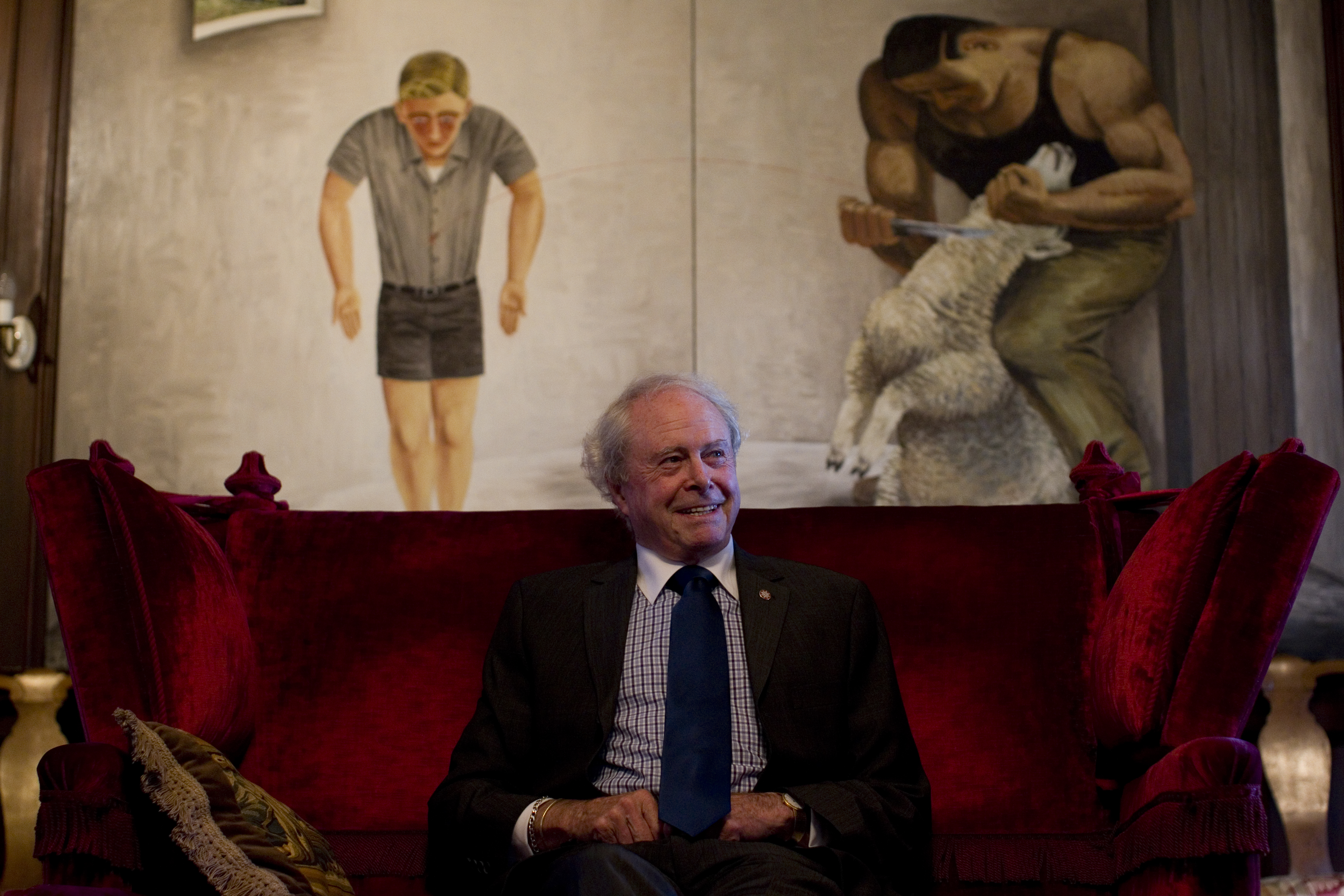 Arts patron Sir James Wallace at his home Rannoch. Photo / File