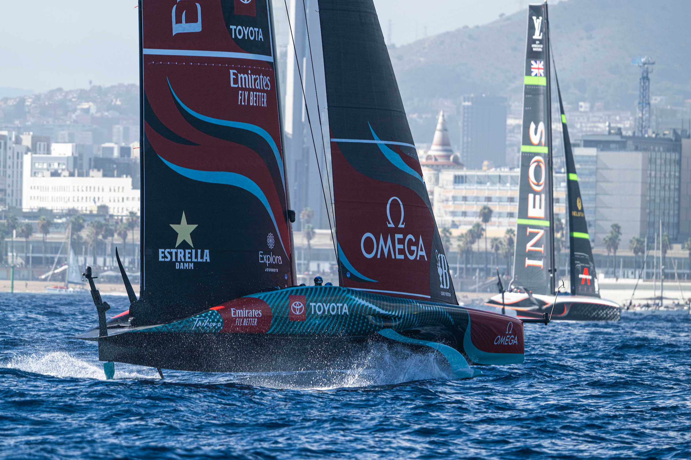 Emirates Team New Zealand were punished for mistakes in races five and six of the America's Cup match. Photo / Ricardo Pinto, America's Cup
