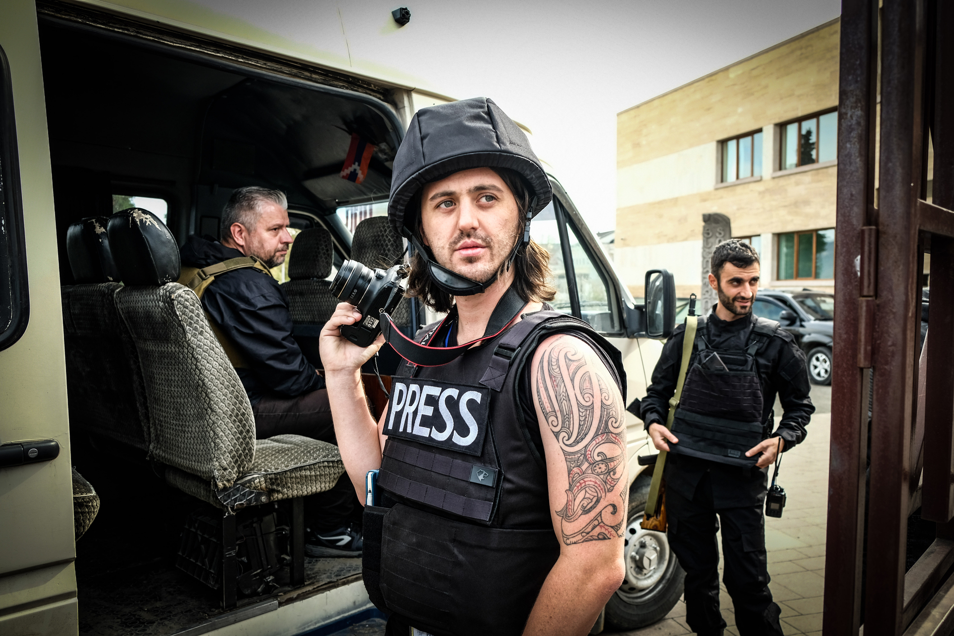 Journalist Tom Mutch has returned to New Zealand after 10 months in Ukraine. Photo / Supplied