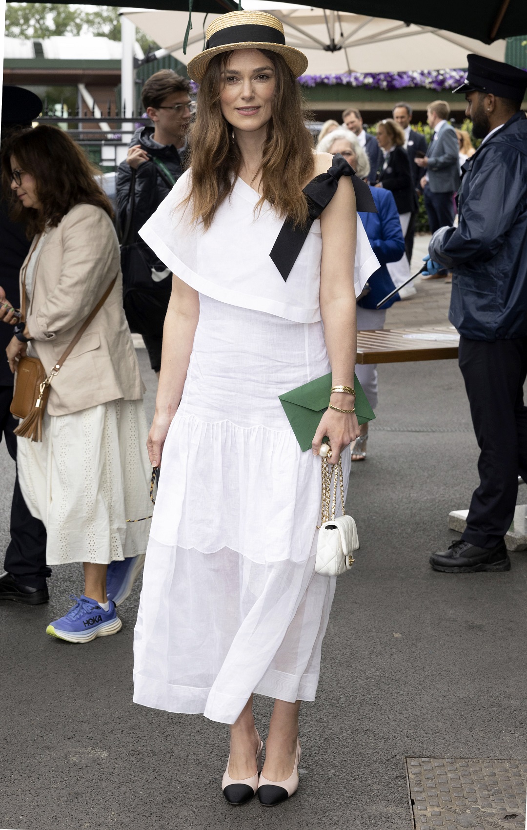 Keira Knightley on day 10 at Wimbledon. Photo / Karwai Tang, Getty Images