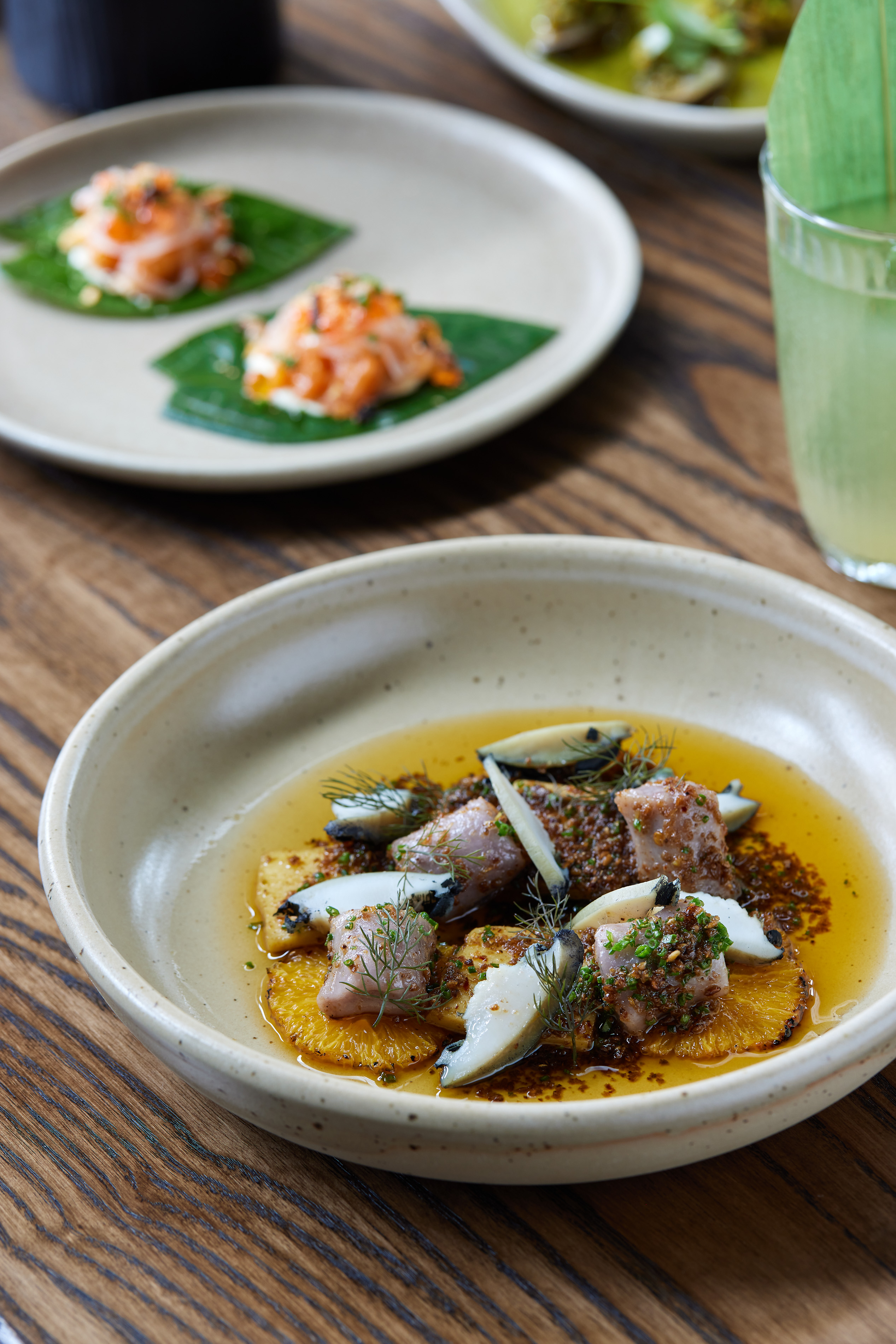 A pāua, ulu, paneer and burnt orange dish at Metita. Photo / Babiche Martens