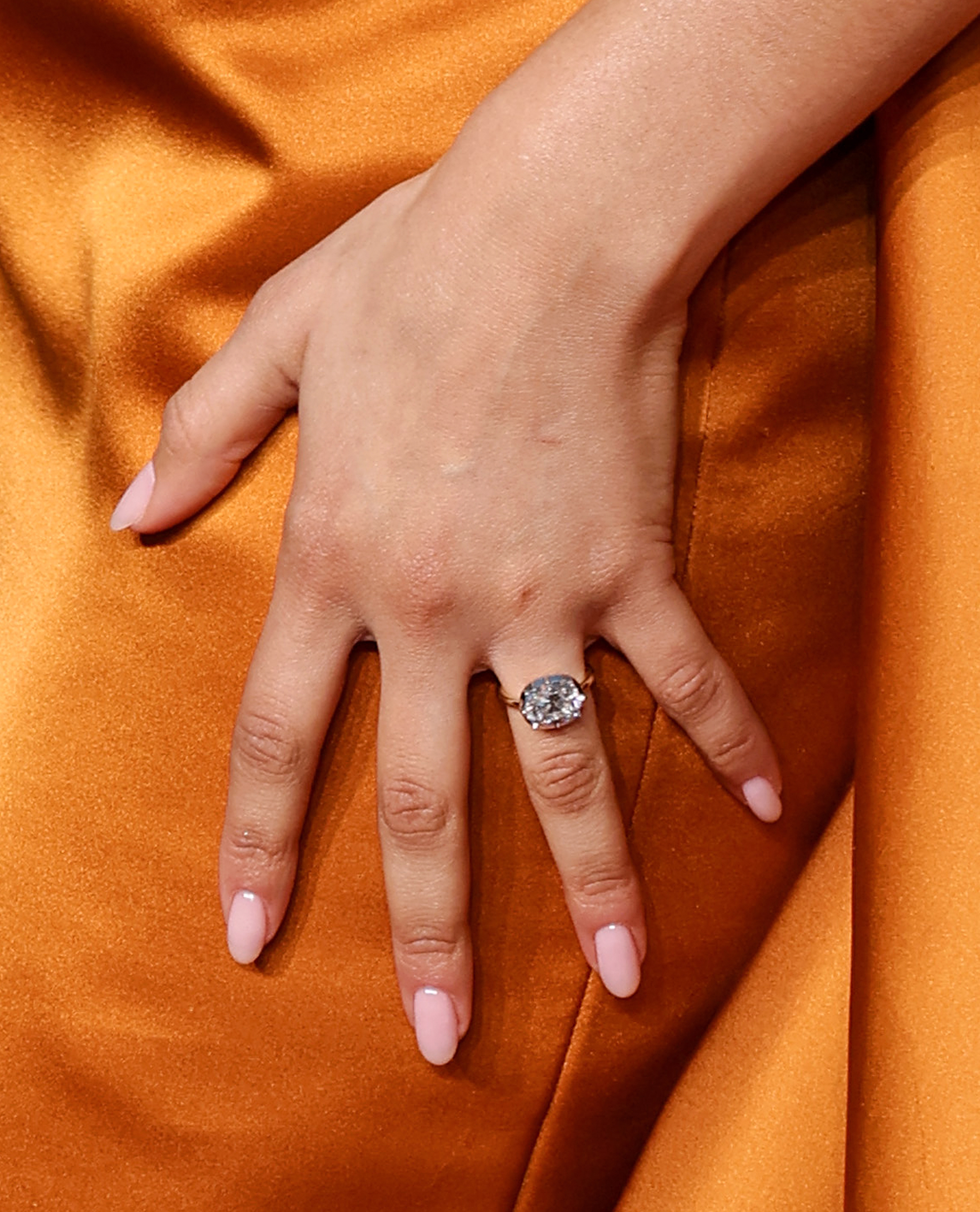 Zendaya's sizeable sparkler on her left ring finger did not go unnoticed at the Golden Globes. Photo / Getty Images