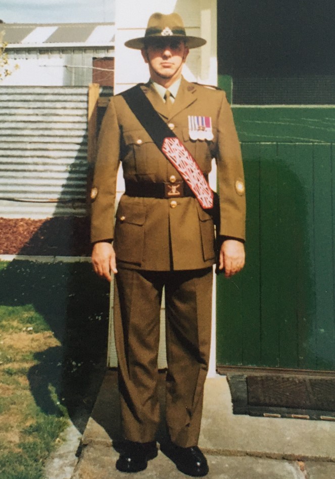 Rob Smith in 1995 after he re-enlisted in the NZ Army. 