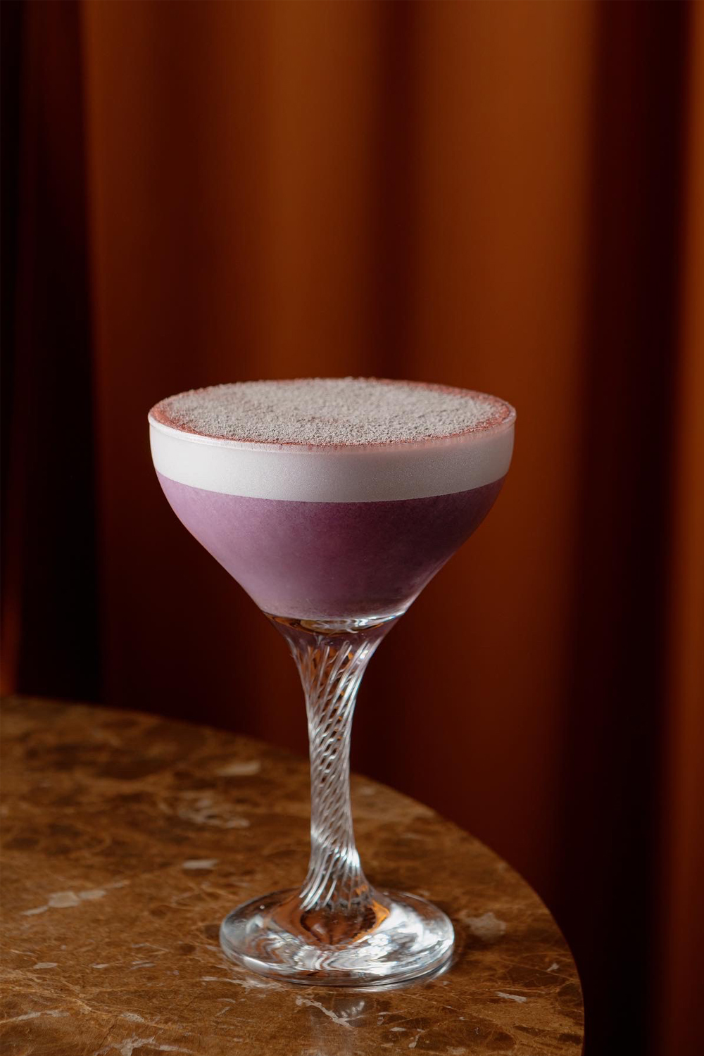 Bar Magda’s alcohol-free ube sour. Photo / Supplied