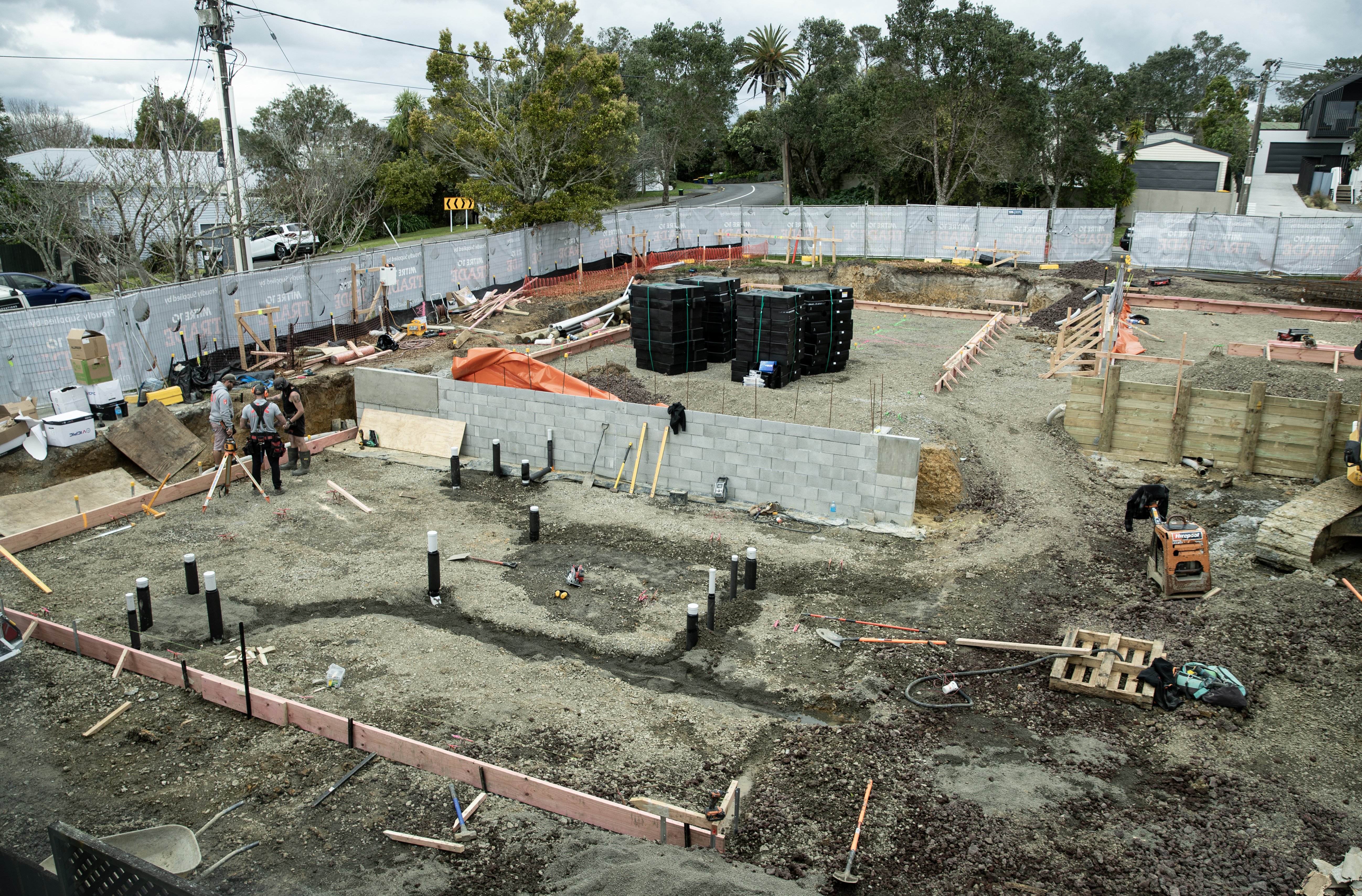 The site at Cleve Rd, Green Bay where developer Joe Allen is building eight townhouses. Photo / Dean Purcell