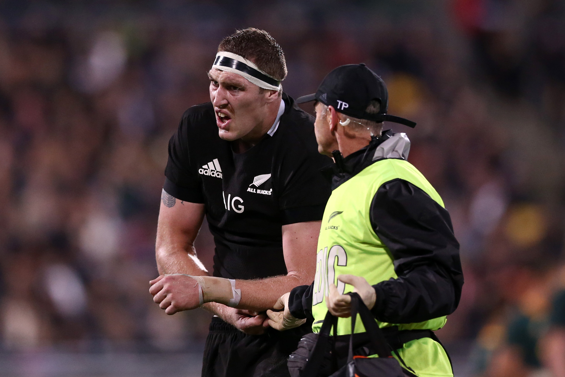 Brodie Retallick suffered a dislocated shoulder against the Springboks. Photo / Getty Images