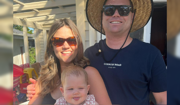 MAFS NZ couple Brett and Angel with their baby Vienna. Photo / @angelstarheron