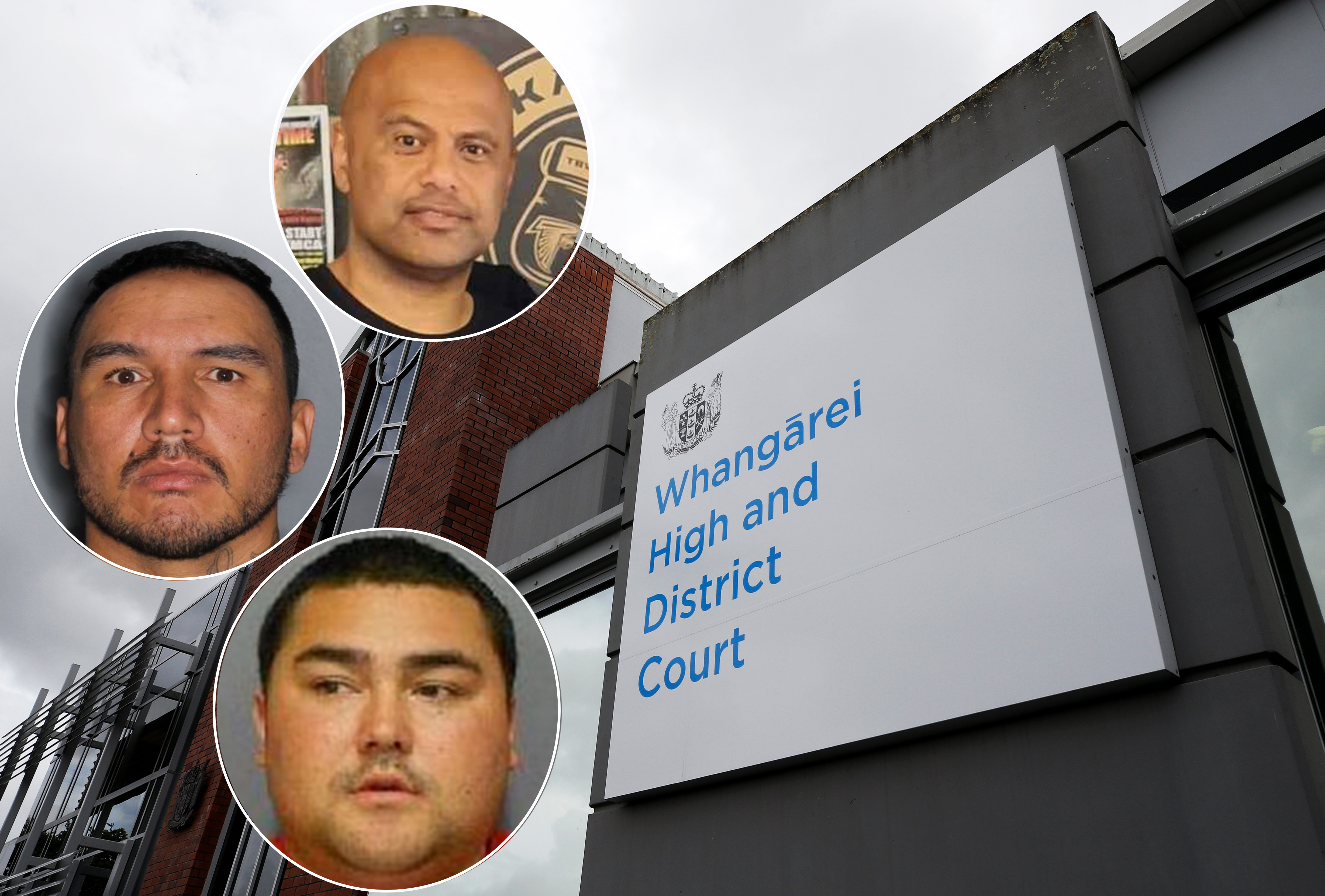 From top to bottom: Herbert Rata, Patariki Apiata, Kauri Kerr and Glenn Cook (not pictured) have been sentenced for their roles in Operation Freya.