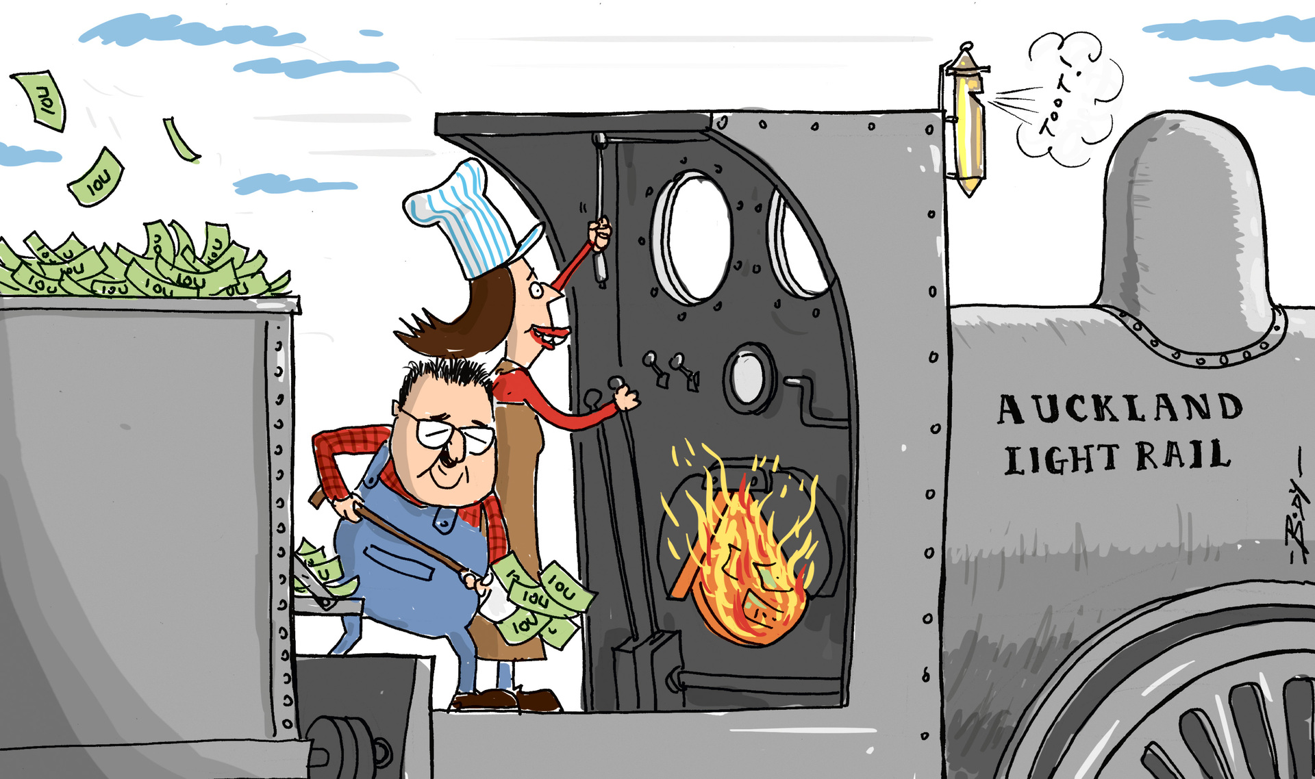 A cartoon by NZ Herald's Guy Body, first appeared in January 2022.