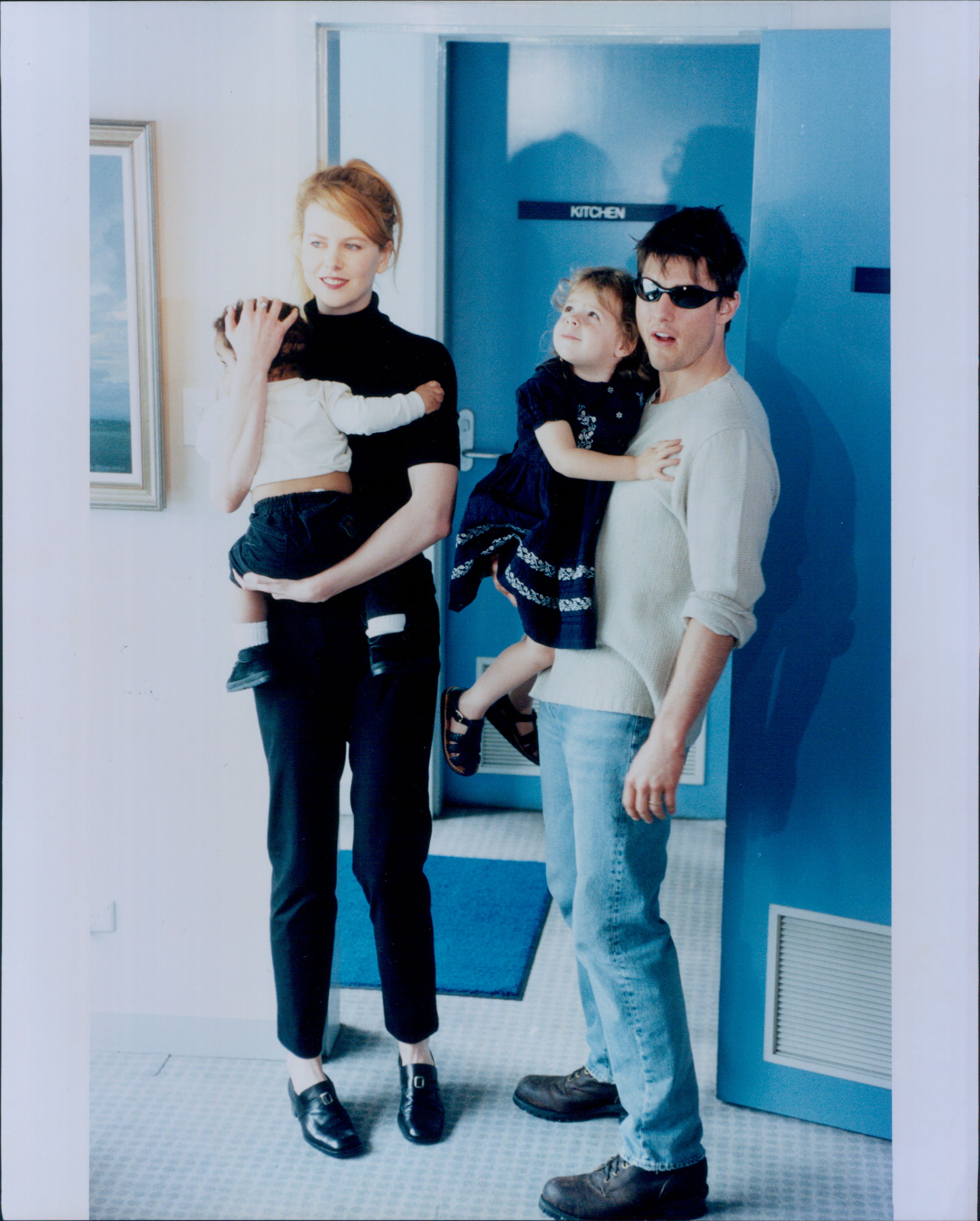 Tom Cruise and Nicole Kidman with their children in 1996. Photo / Getty Images