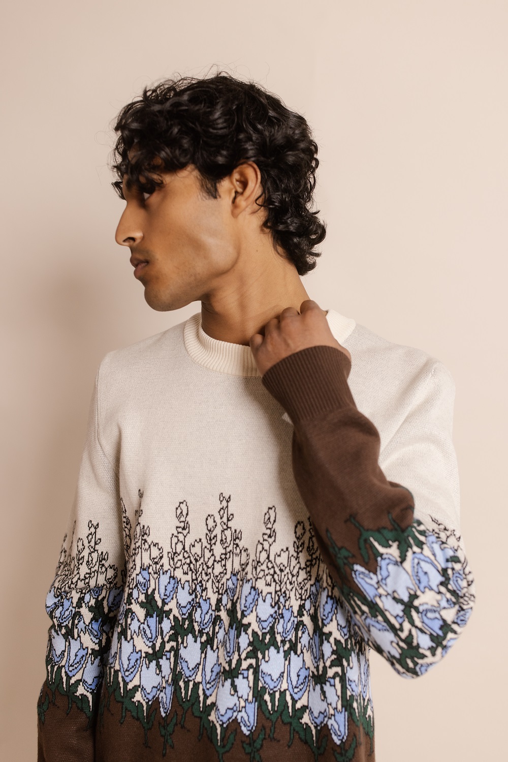 Nabeel wears the New growth knit. Photo / Supplied