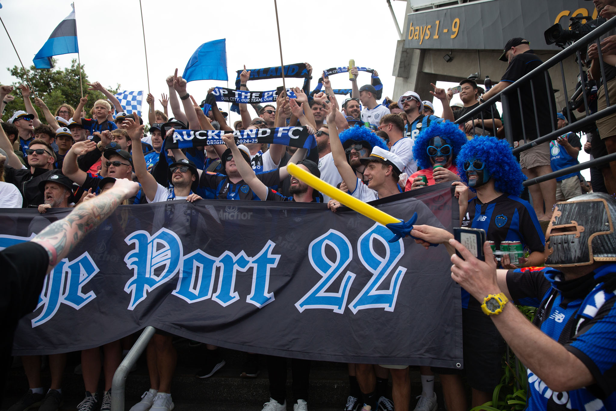 Fans before the Auckland FC vs Wellington Pheonix football match at Go Media Mt Smart stadium, Auckland on December 7. Photo / Sylvie Whinray
