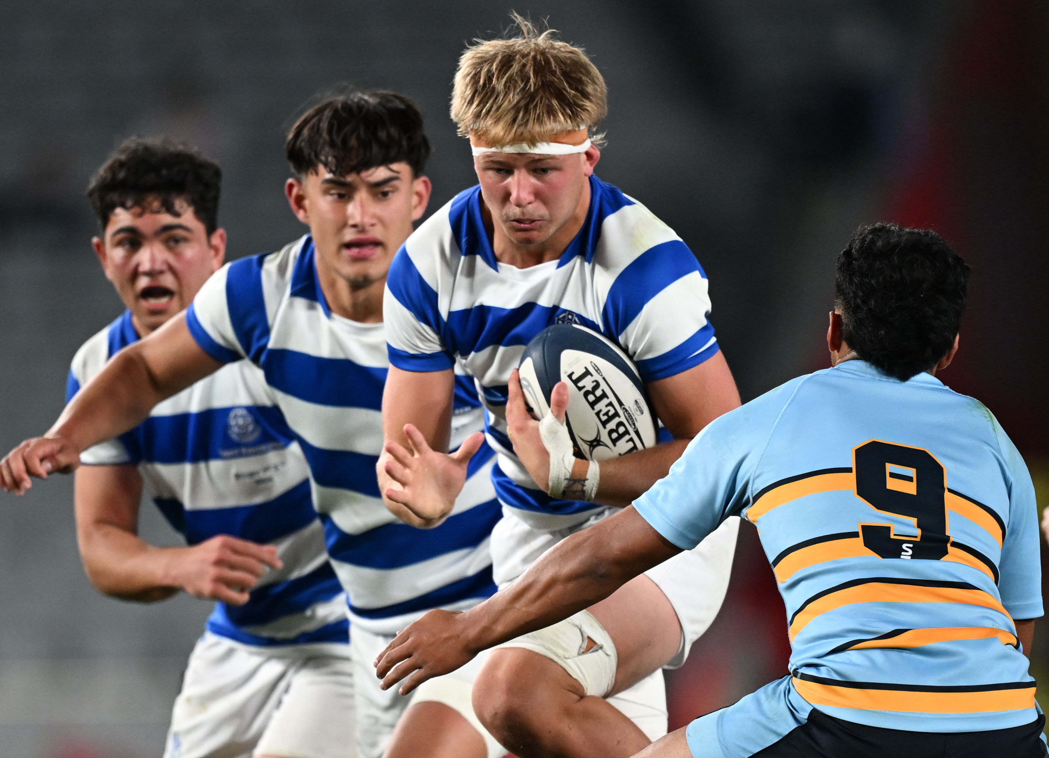 St Kents' Sam Jancys against Mt Albert Grammar. Photo / Photosport