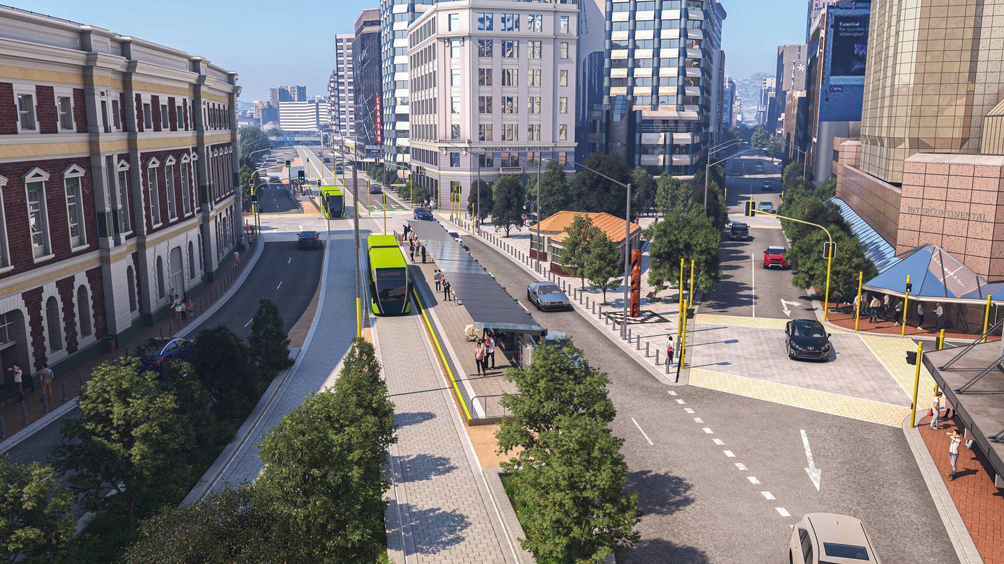 The now-cancelled Let's Get Wellington Moving transport plan included mass rapid transit from the central railway station to Island Bay. 