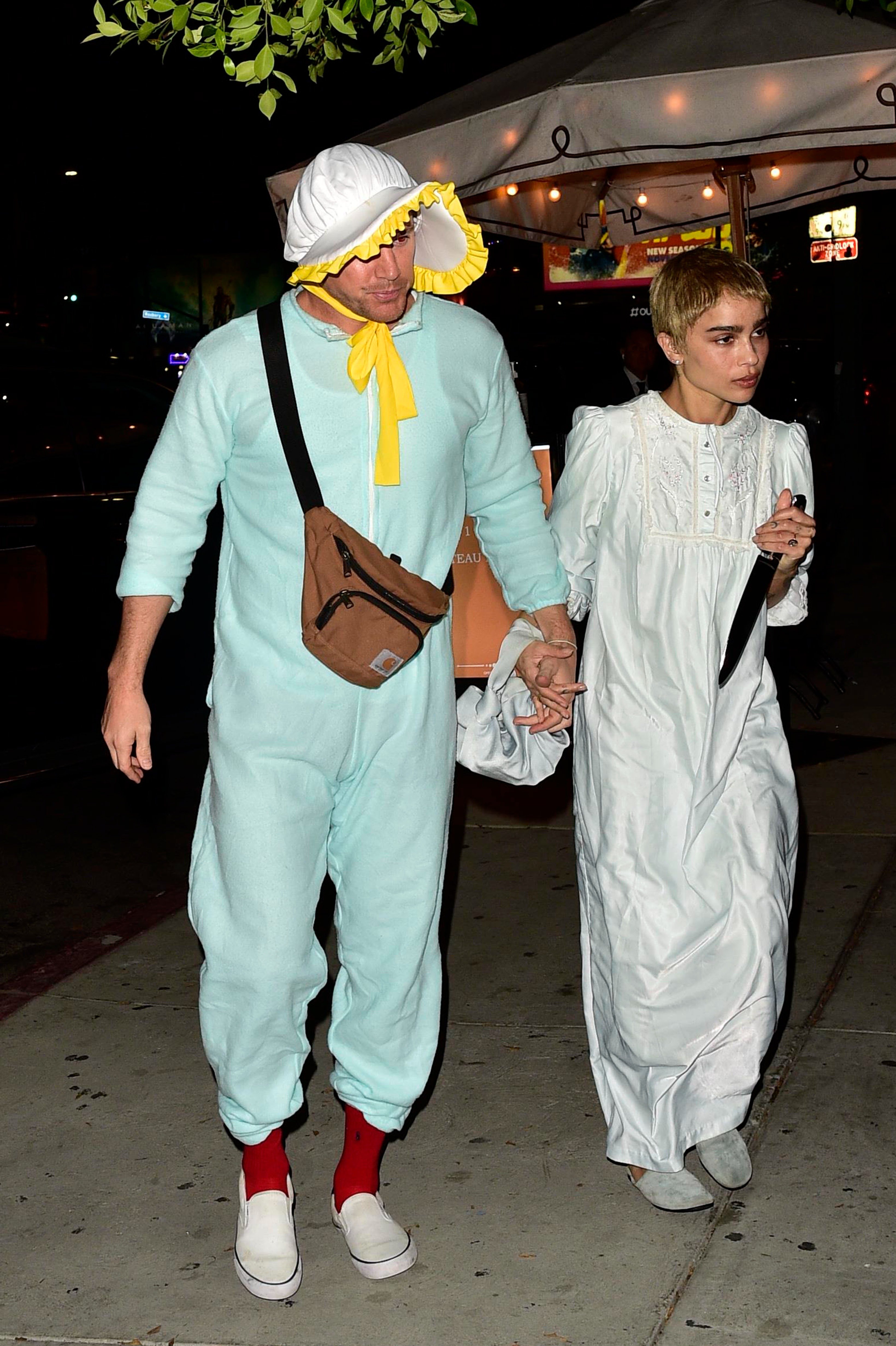 Channing Tatum and Zoe Kravitz are seen arriving at Kendall Jenner's Halloween party in Los Angeles this year. Photo / Getty Images
