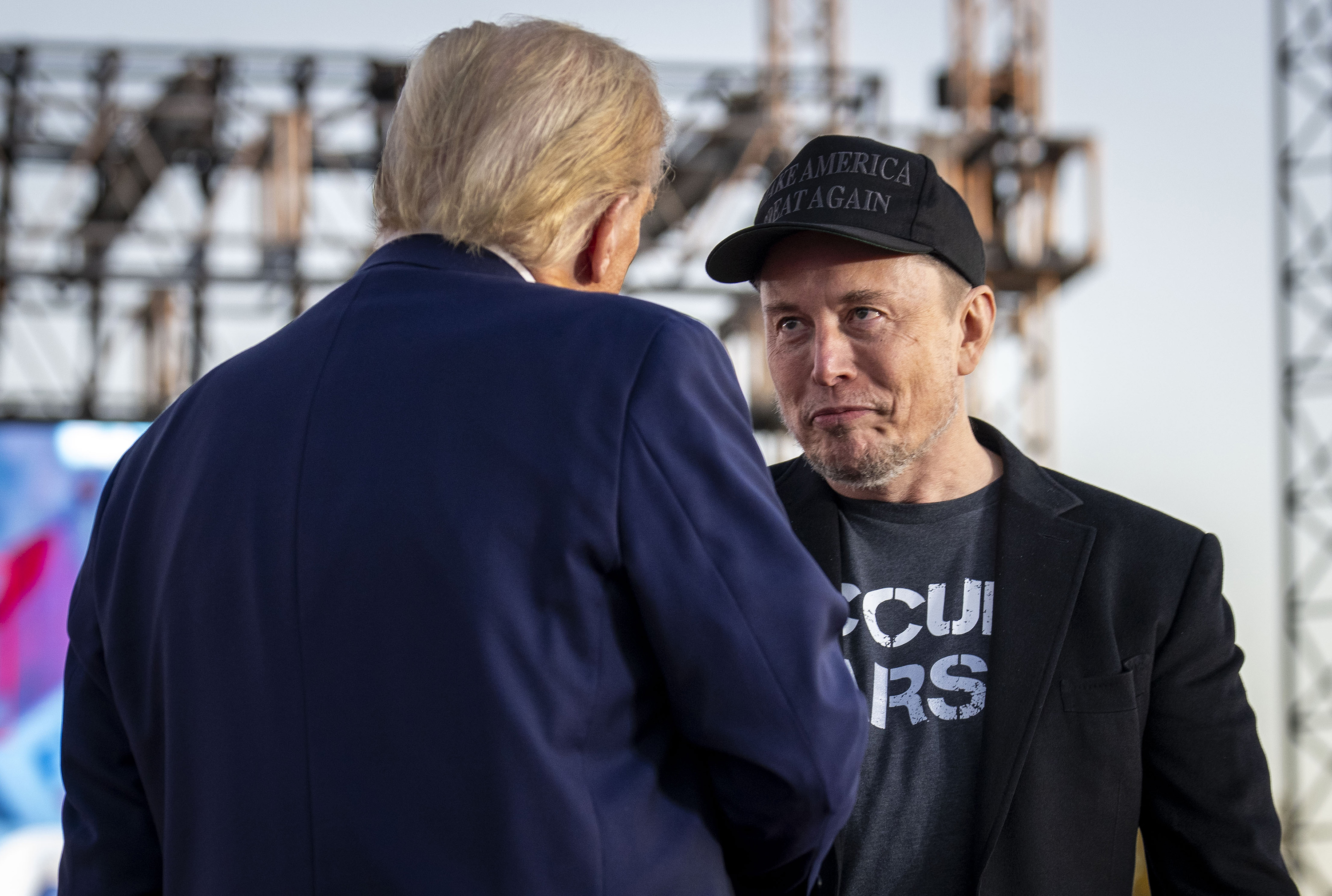 Musk wore a “dark MAGA” hat in Butler, and some attendees at a later Trump rally said they had bought one because of him. Photo / Doug Mills, The New York Times