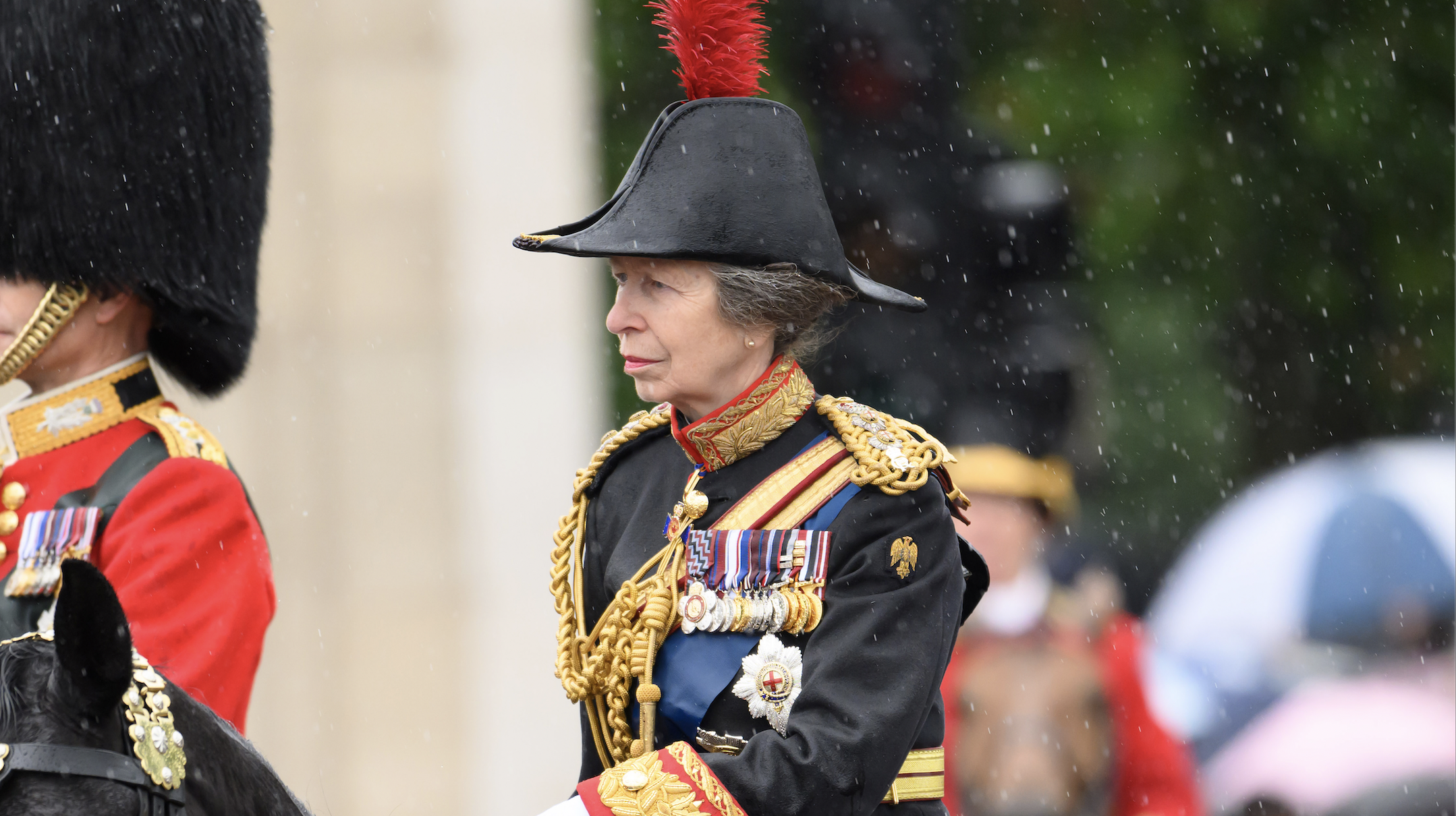 Princess Anne rode in the parade during Trooping the Colour on June 15. Photo / AP