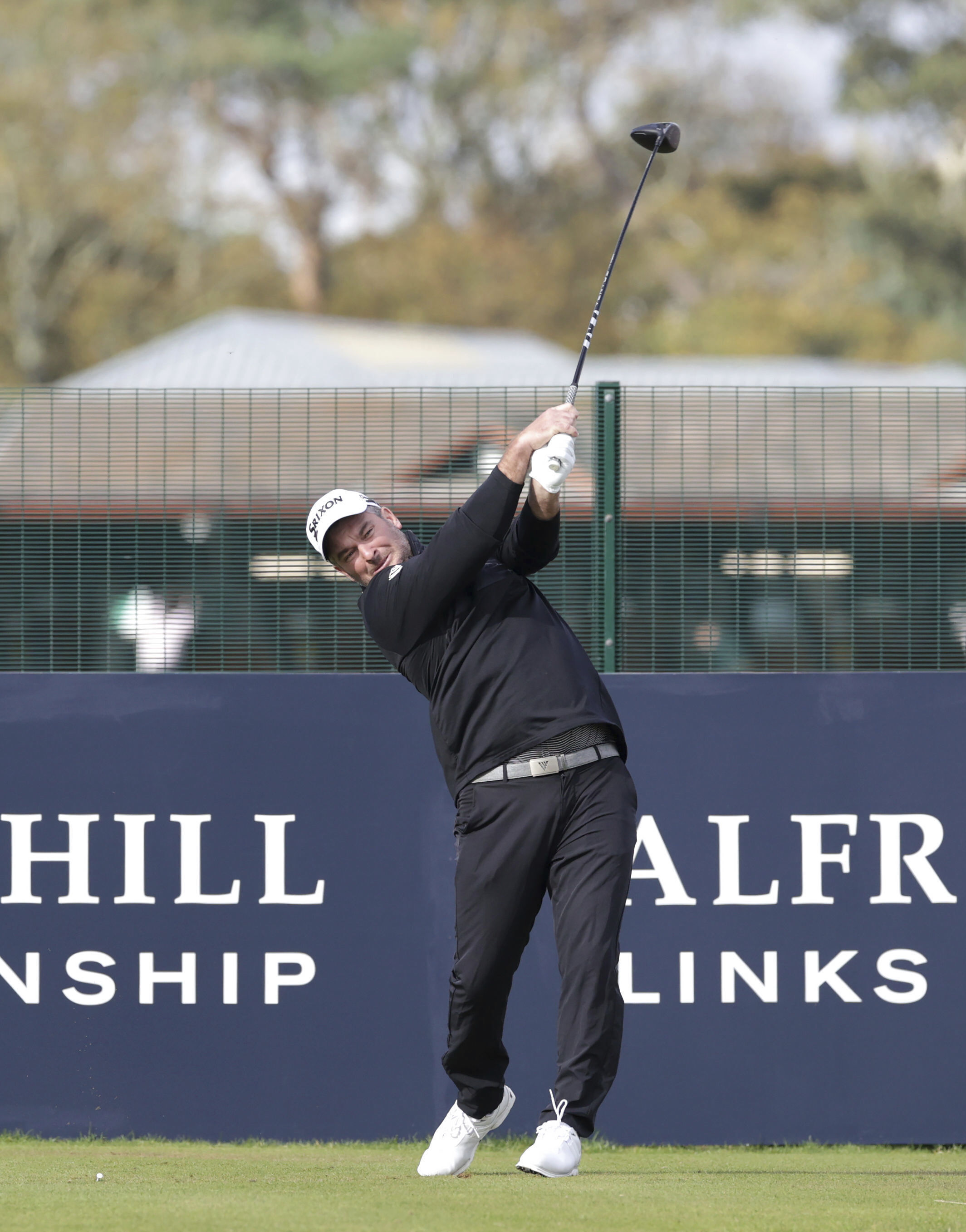 Ryan Fox tees off during the Alfred Dunhill Links Championship at St Andrews. Photo  / AP