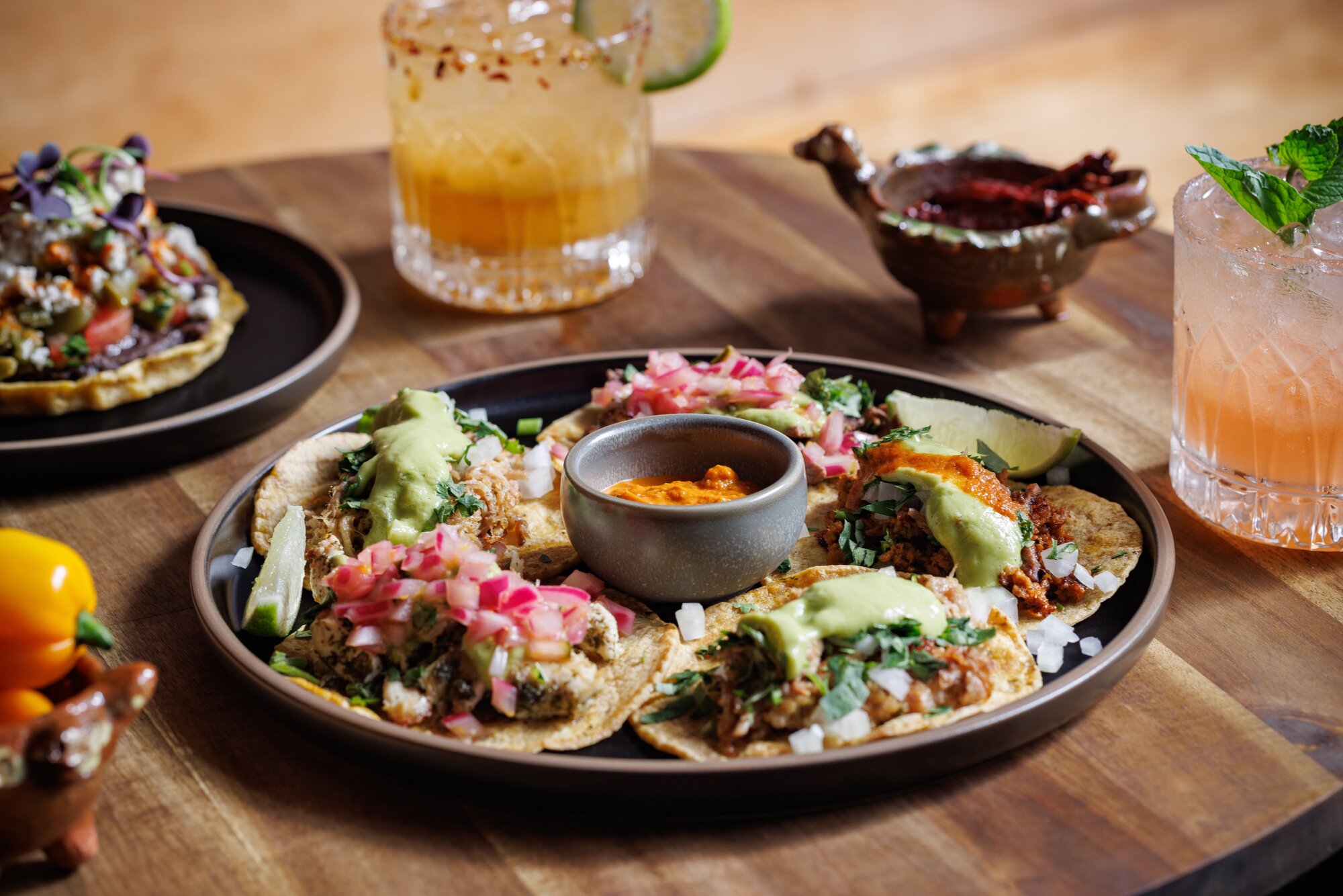 A selection of tacos on the menu at Sagrado Cantina in St Kevins Arcade. Photo / Babiche Martens