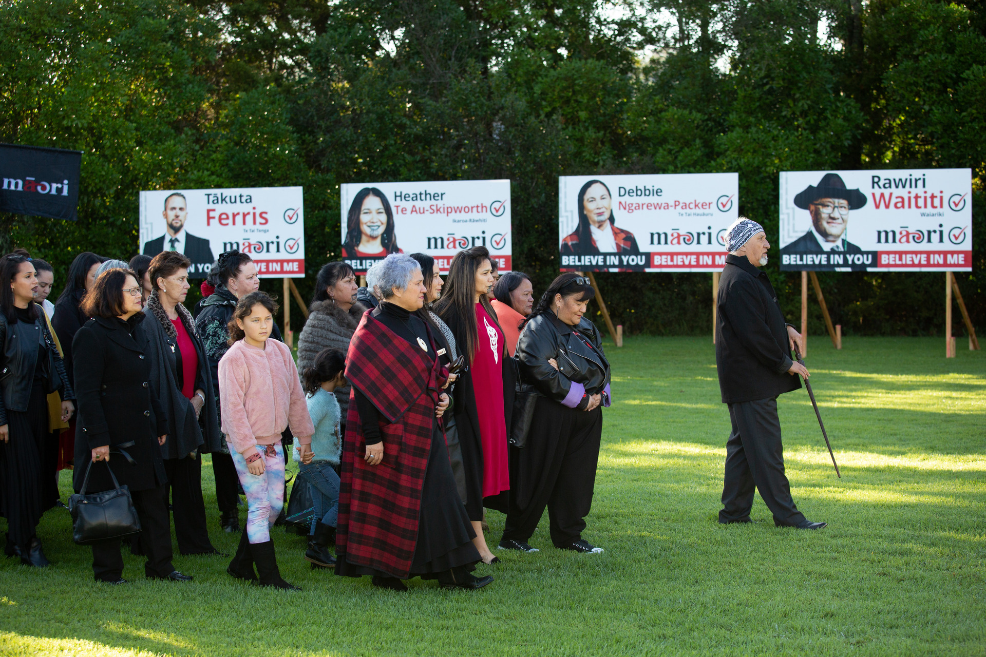 Manuhiri are welcomed onto Hoani Waititi marae for the launch of the Maori Party election campaign. Photo / Sylvie Whinray