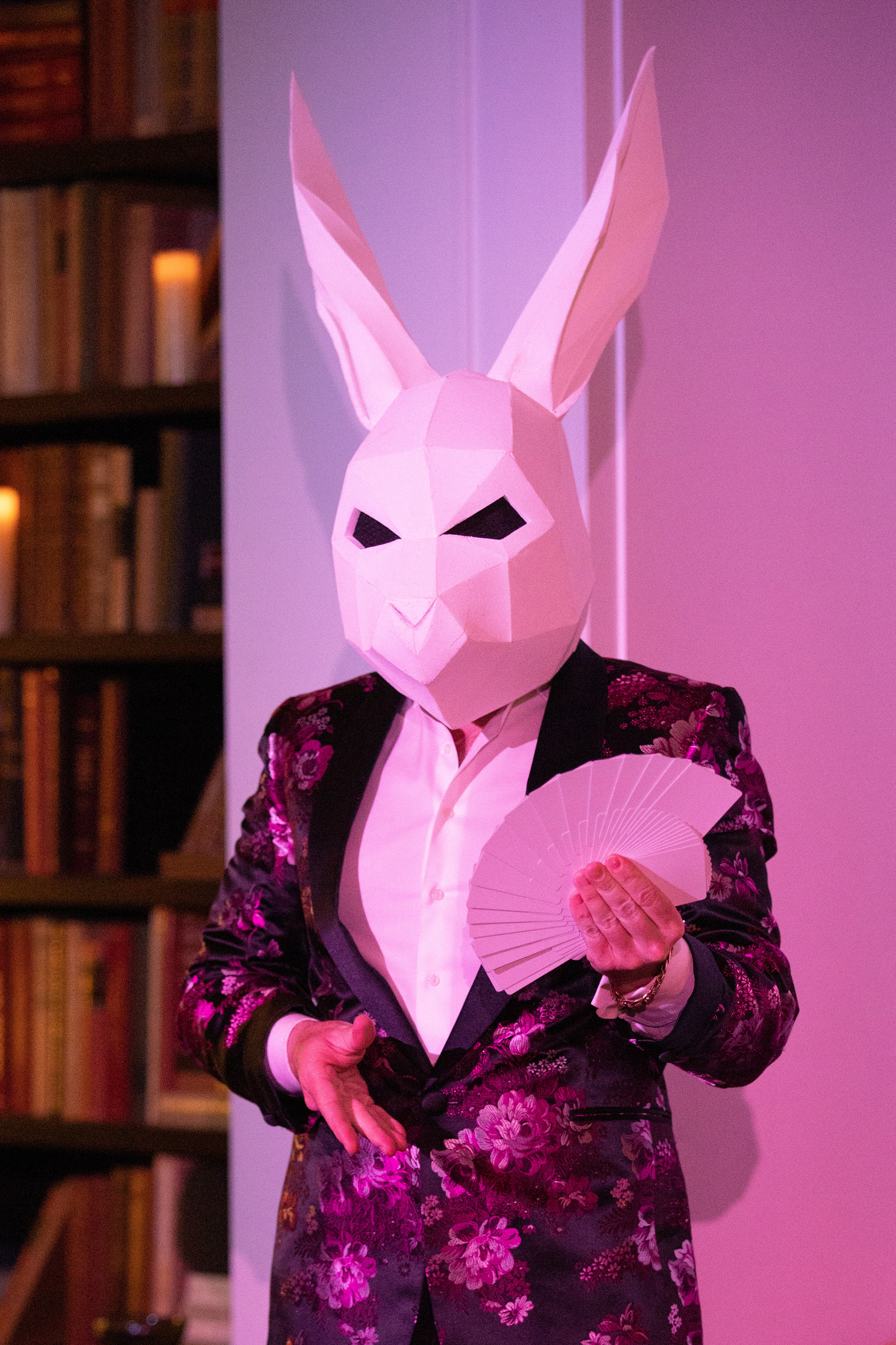 Card tricks, bunny ears and more at the intimate Magician's Study show, in Las Vegas. Photo / Beth Coller, The New York Times