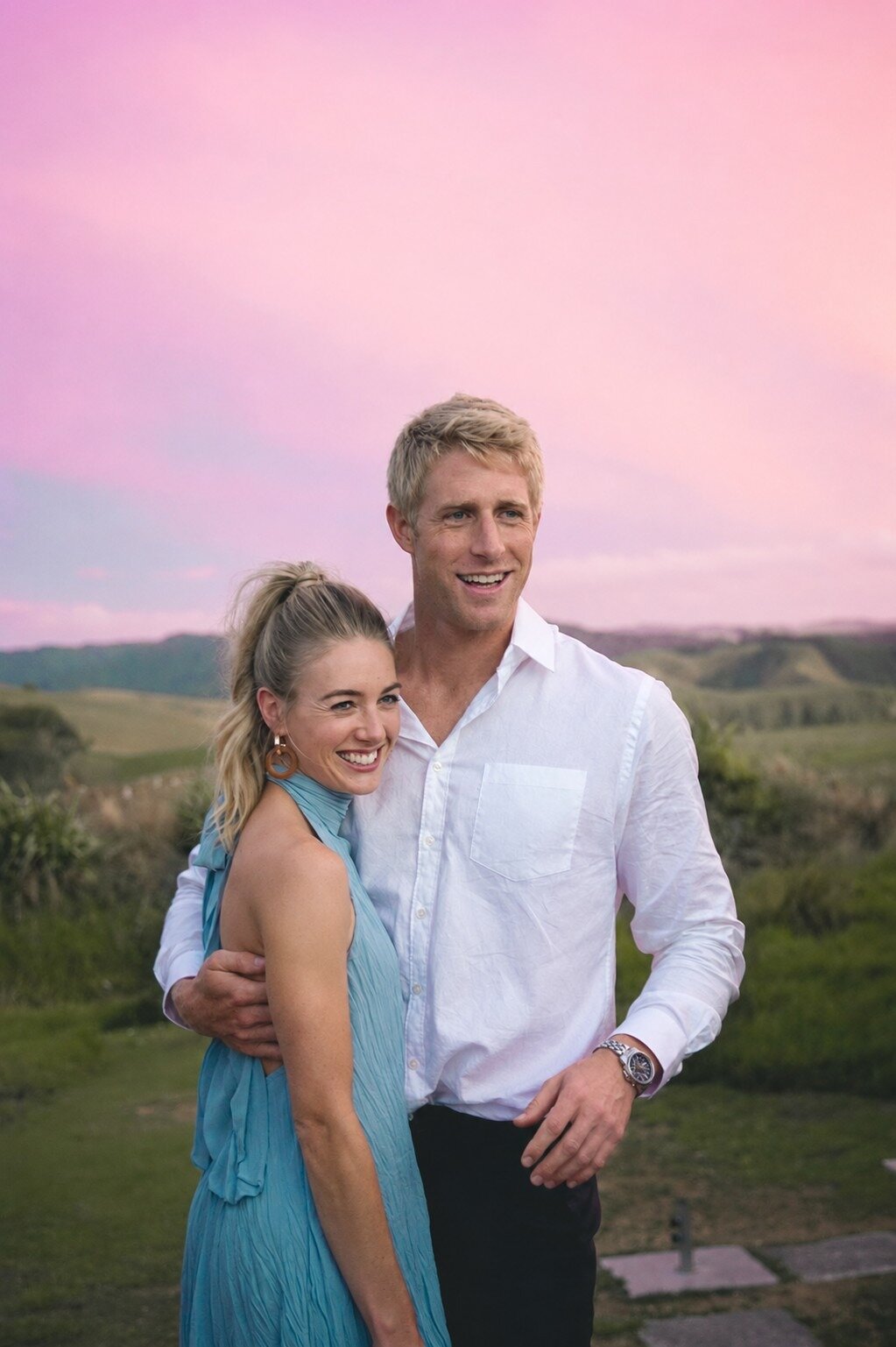 Vitalis co-founder Dr Jordan Davis with his fiancee, Kirsty.  