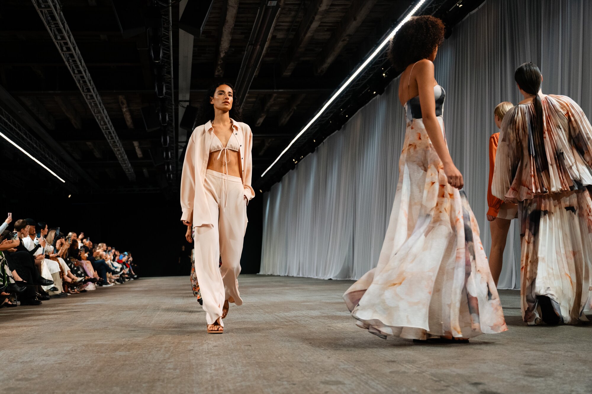 Designs from Juliette Hogan's summer collection on day 2 of NZFW: Kahuria 2025. Photo / Radlab