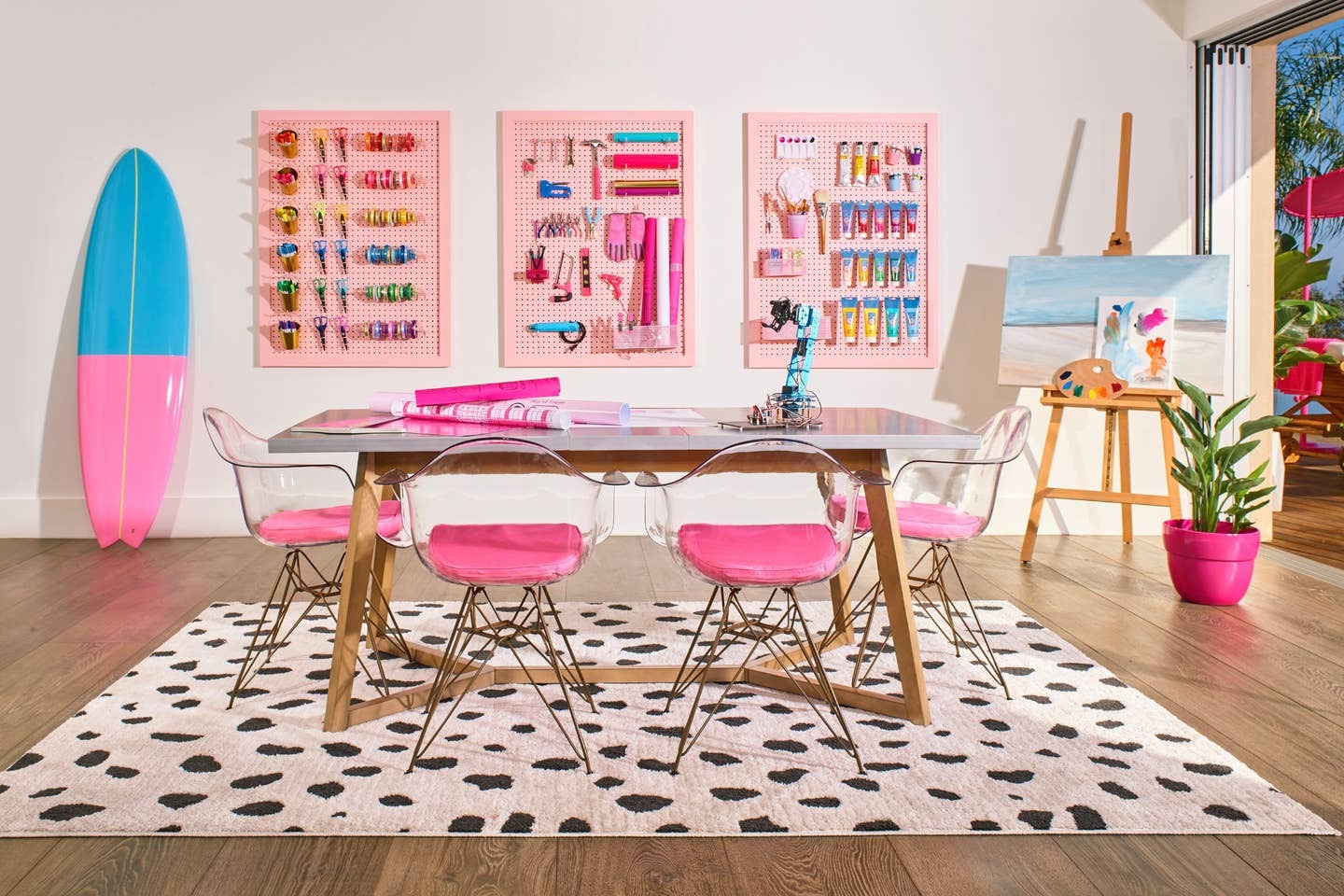 Arts and Crafts Barbie: explore the life-size Dreamhouse. Photo / Supplied, Airbnb