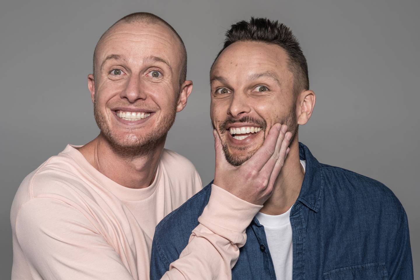Jono Pryor and Ben Boyce are about to welcome a third host to their breakfast radio show. Photo / The Hits