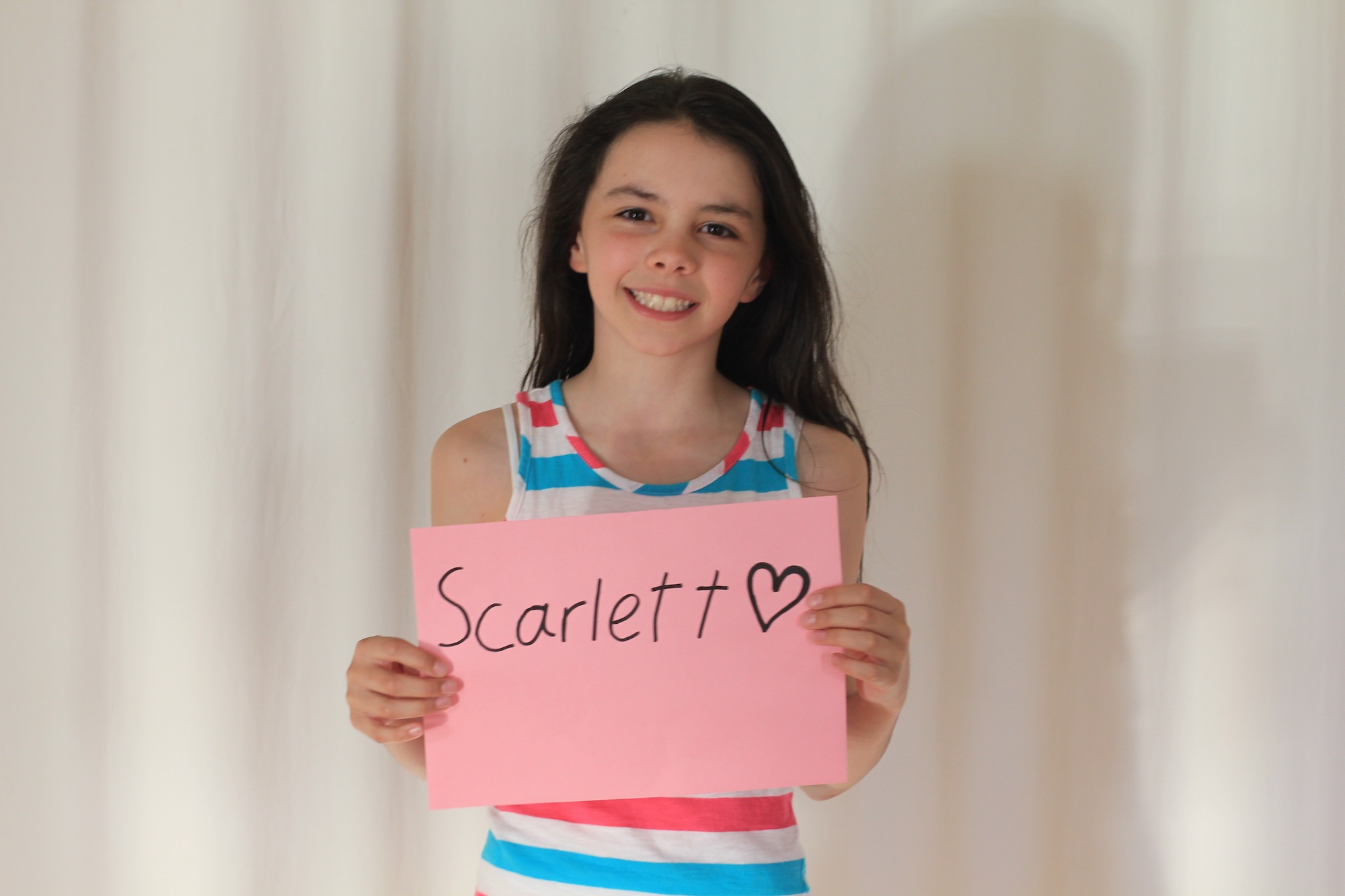 Scarlett Jacques, aged 11, singer and actor.