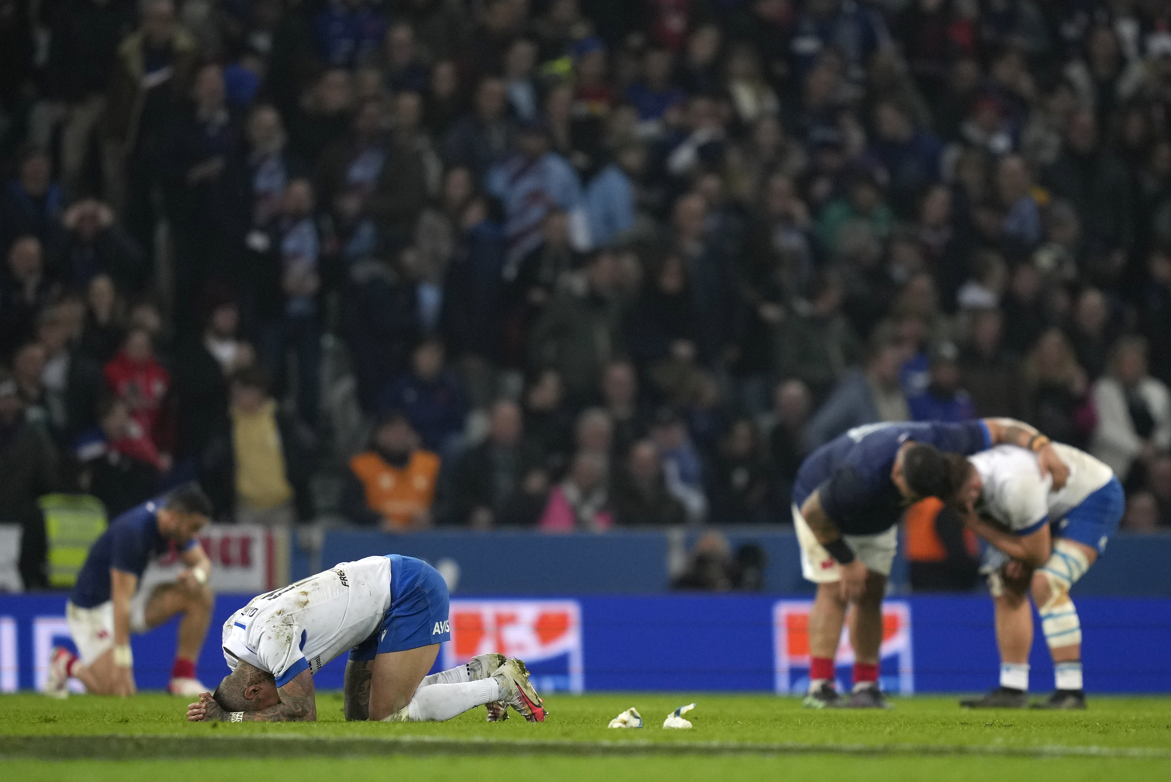 The Six Nations has been a source of constant disappointment for Italy players, coaches and fans alike; including last weekend's dramatic 13-13 draw to France. Photo / AP Photo