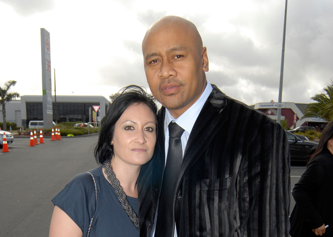 Jonah Lomu and wife Nadene in 2011. Photo /  Michael Craig