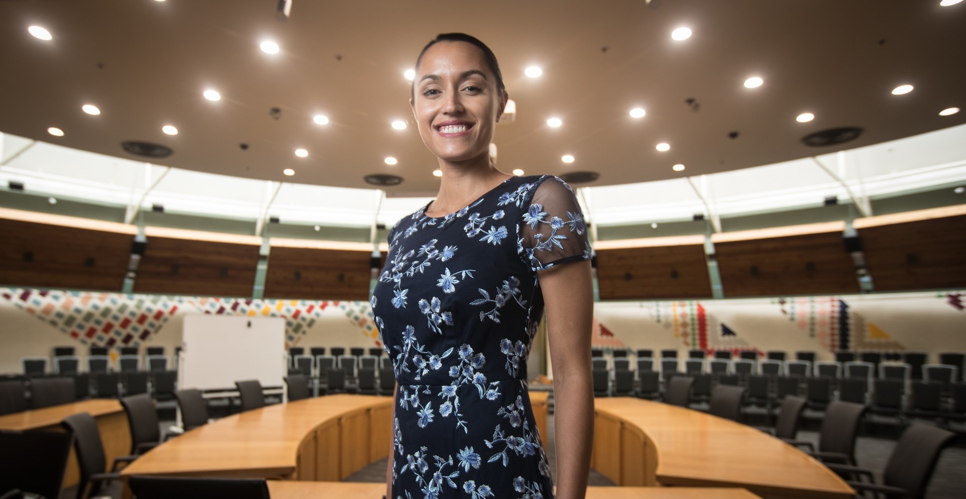 Tania Tapsell in the Rotorua district council chambers in 2020. Photo / Stephen Parker