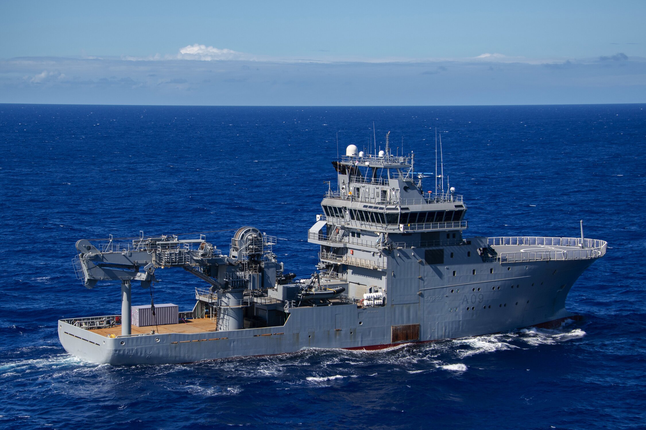 The Royal New Zealand Navy ship HMNZS Manawanui was used for salvage and hydrography tasks around New Zealand and across the Southwest Pacific, according to the New Zealand Defence Force's website. Photo / US Navy

