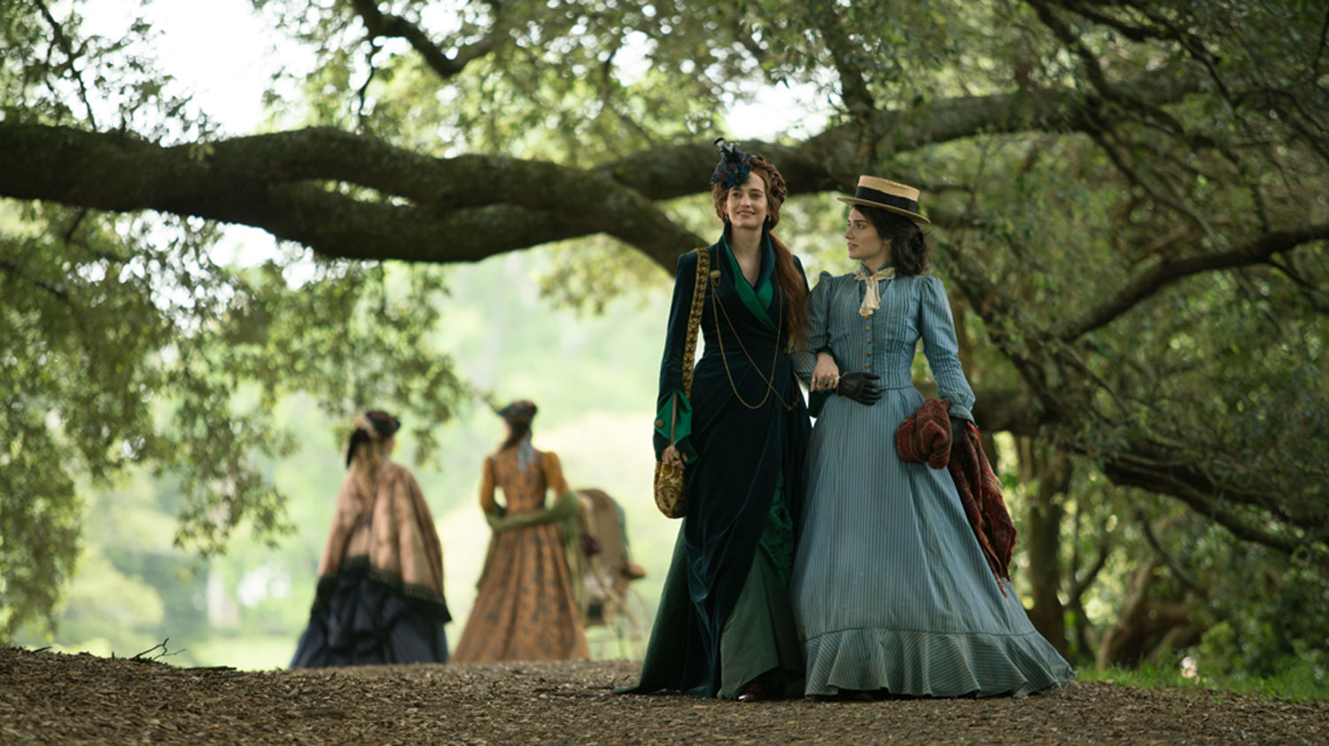 Eva Green and Eve Hewson in The Luminaries. Photo / Supplied.