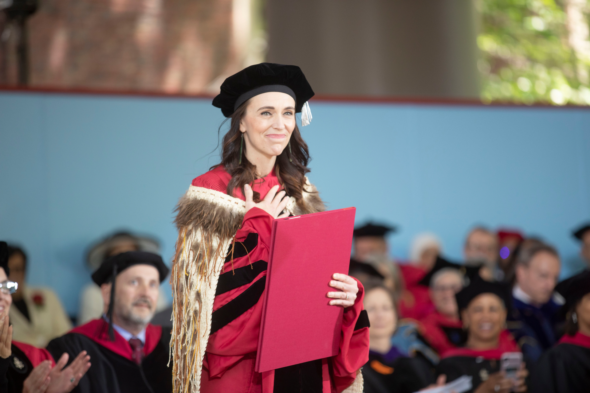 PM Jacinda Ardern spoke to the 8000 graduates at the Harvard Commencement Ceremony in Boston last week. Photo / Harvard Staff Photographer Kris Snibbe