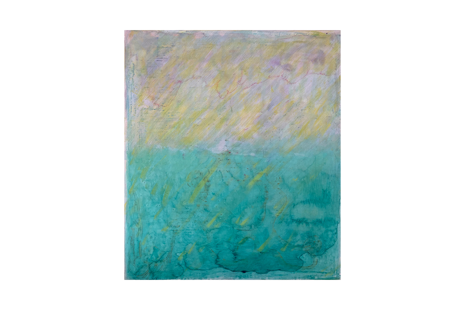 Michelle Reid (showing at Mothermother stand), ‘Al Fresco’, 2022. Oil and watercolour on gesso, 350 x 400. Photo / Courtesy of the artist and Mothermother