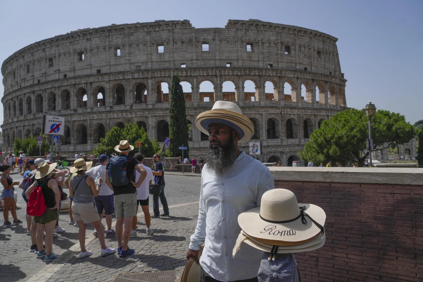 Tourists in Rome have been warned of the Cerberus heatwave as southern Europe braces for 40C temperatures. Photo / Gregorio Borgia, AP