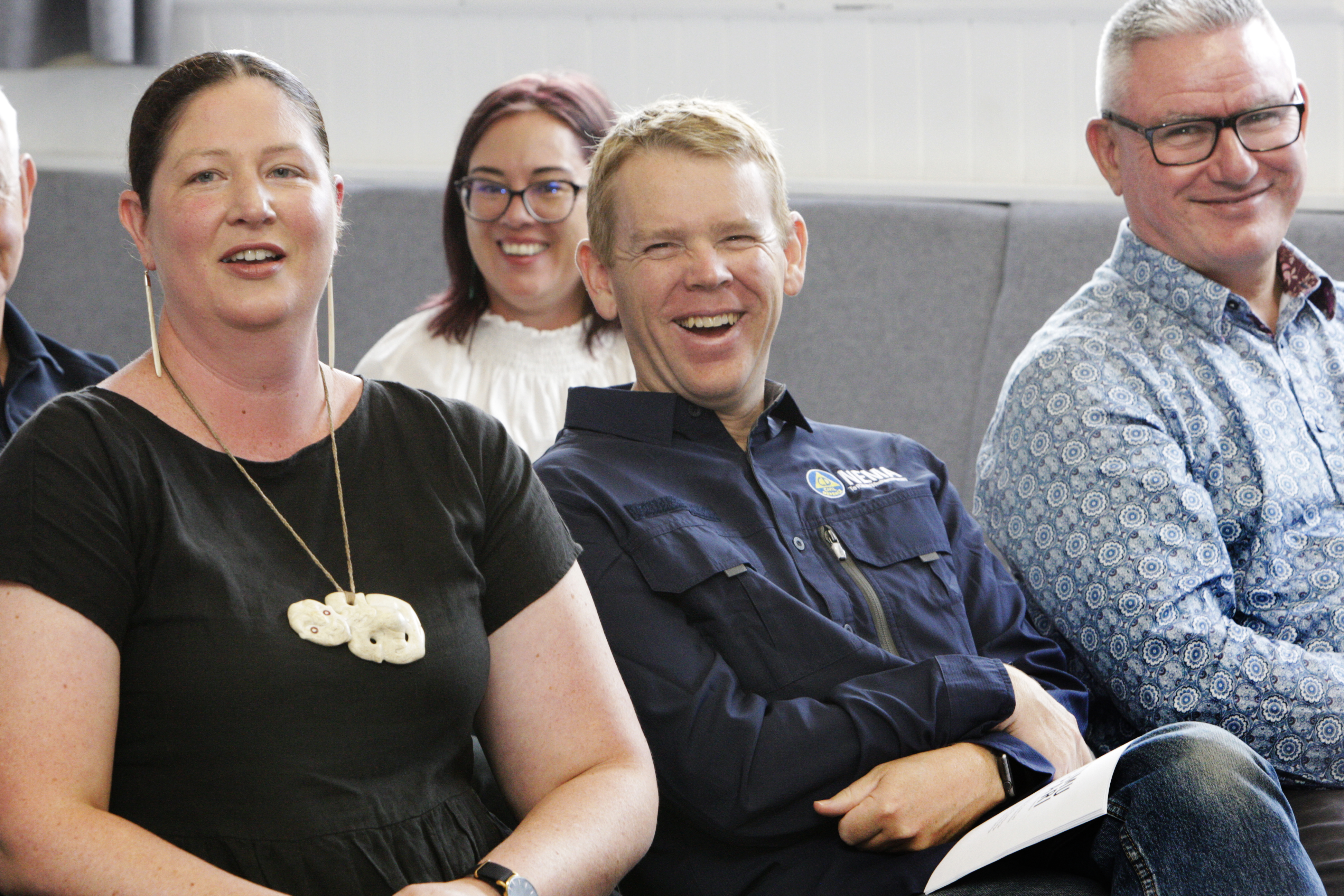 Labour leader Chris Hipkins (centre) says Willow-Jean Prime (left) has learned a lot from the episode. Photo / Tania Whyte