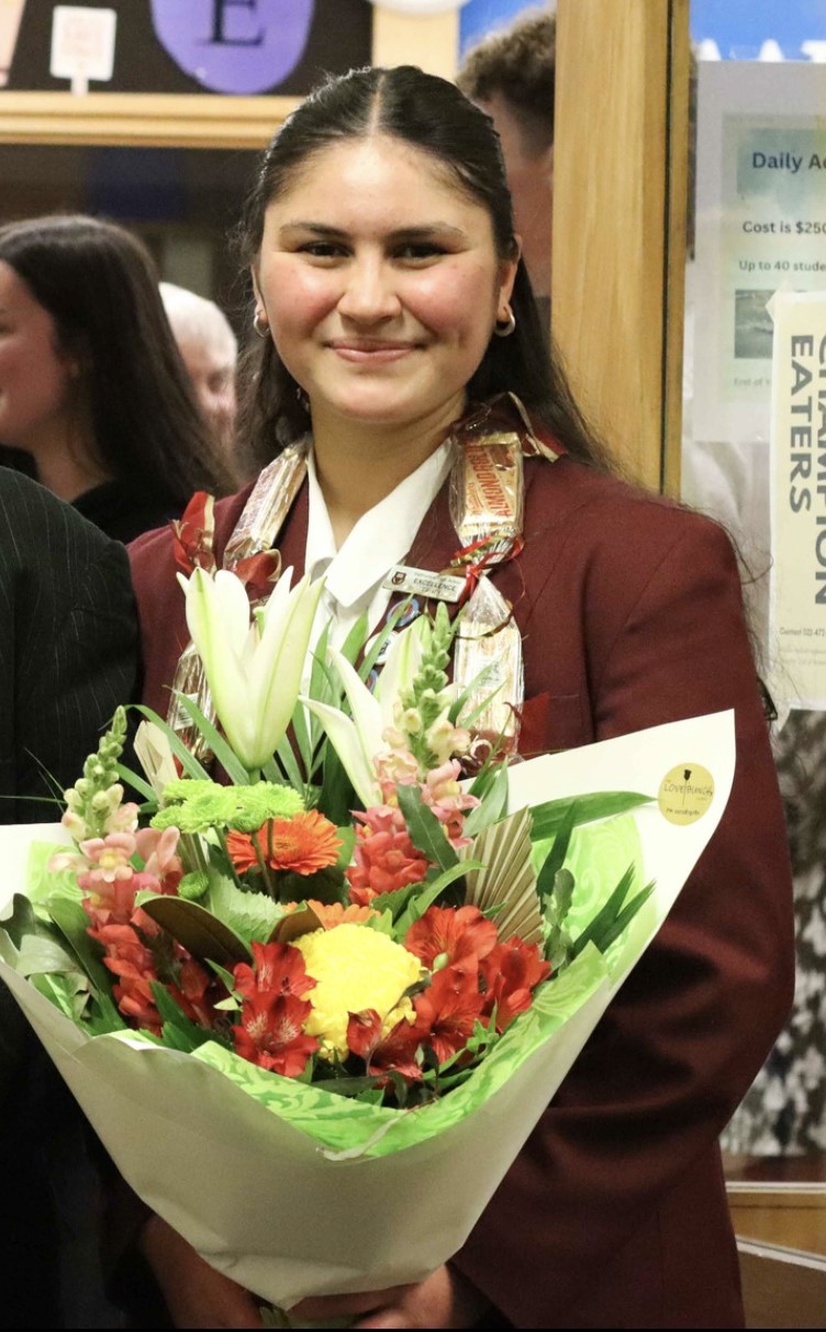 Erini Fruean, head girl from Inglewood High School.