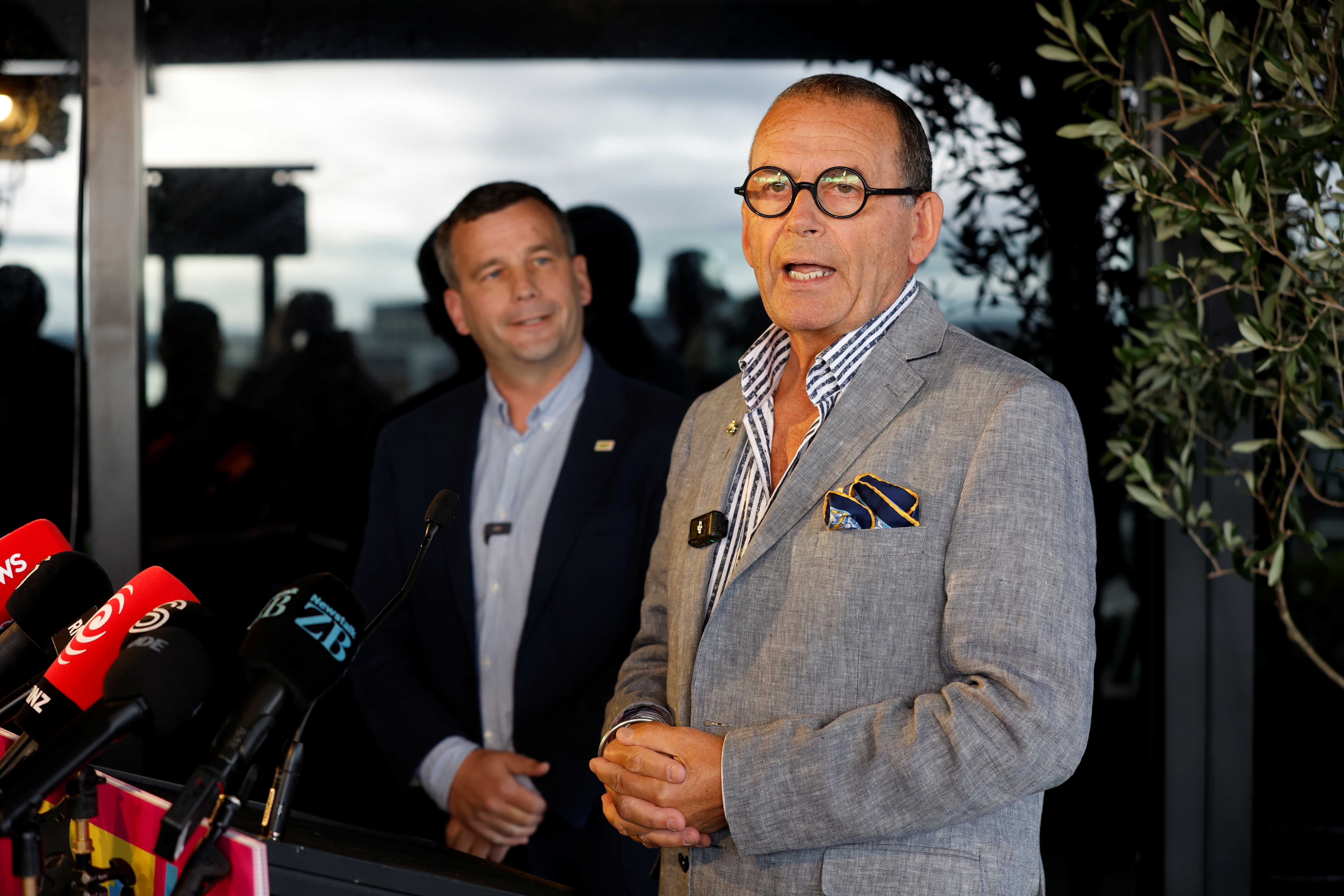 Act list candidate Paul Henry with Act leader David Seymour.