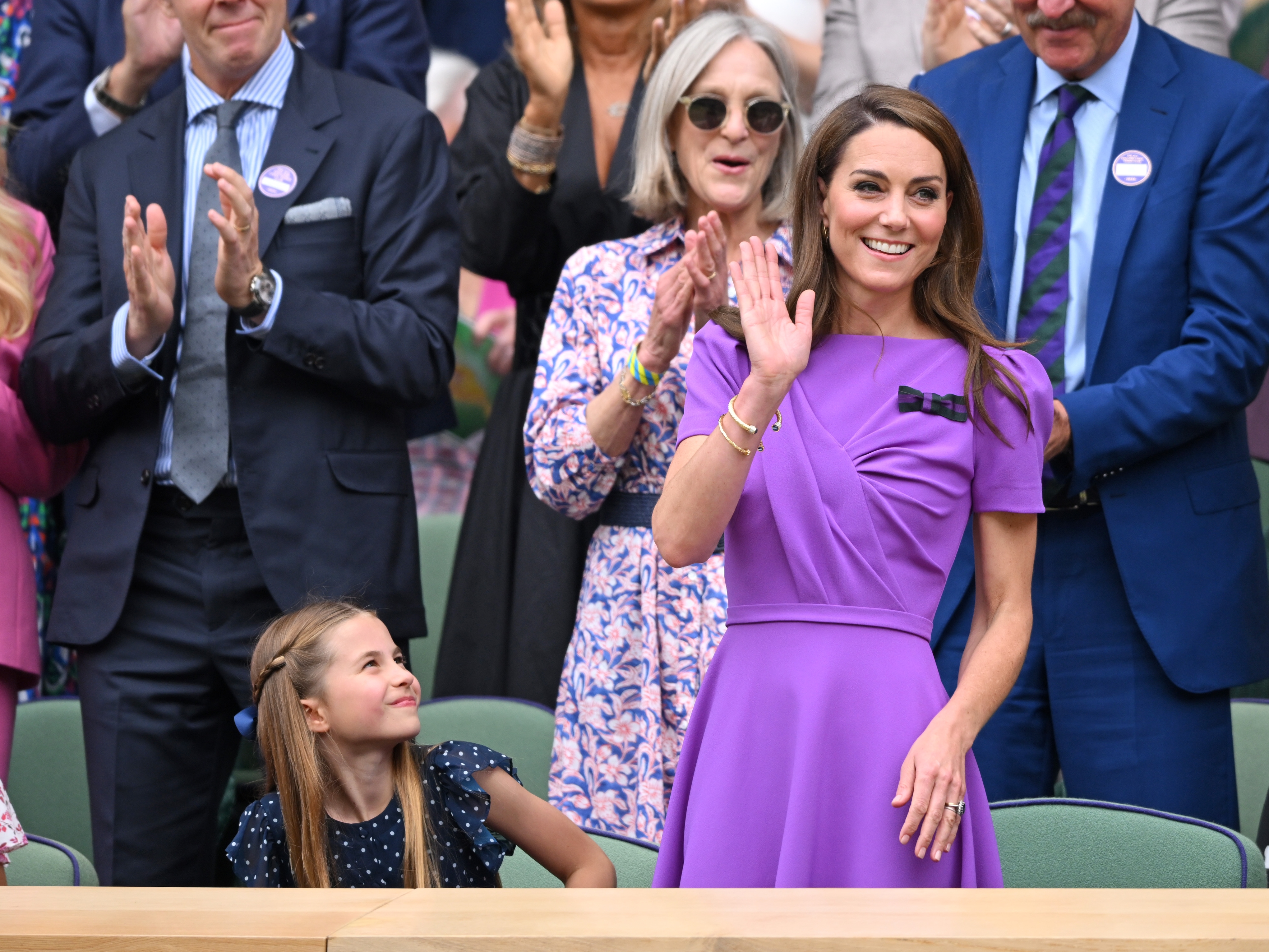 Princess Kate and Princess Charlotte attended the men's singles final at Wimbledon over the weekend. Photo / Getty Images