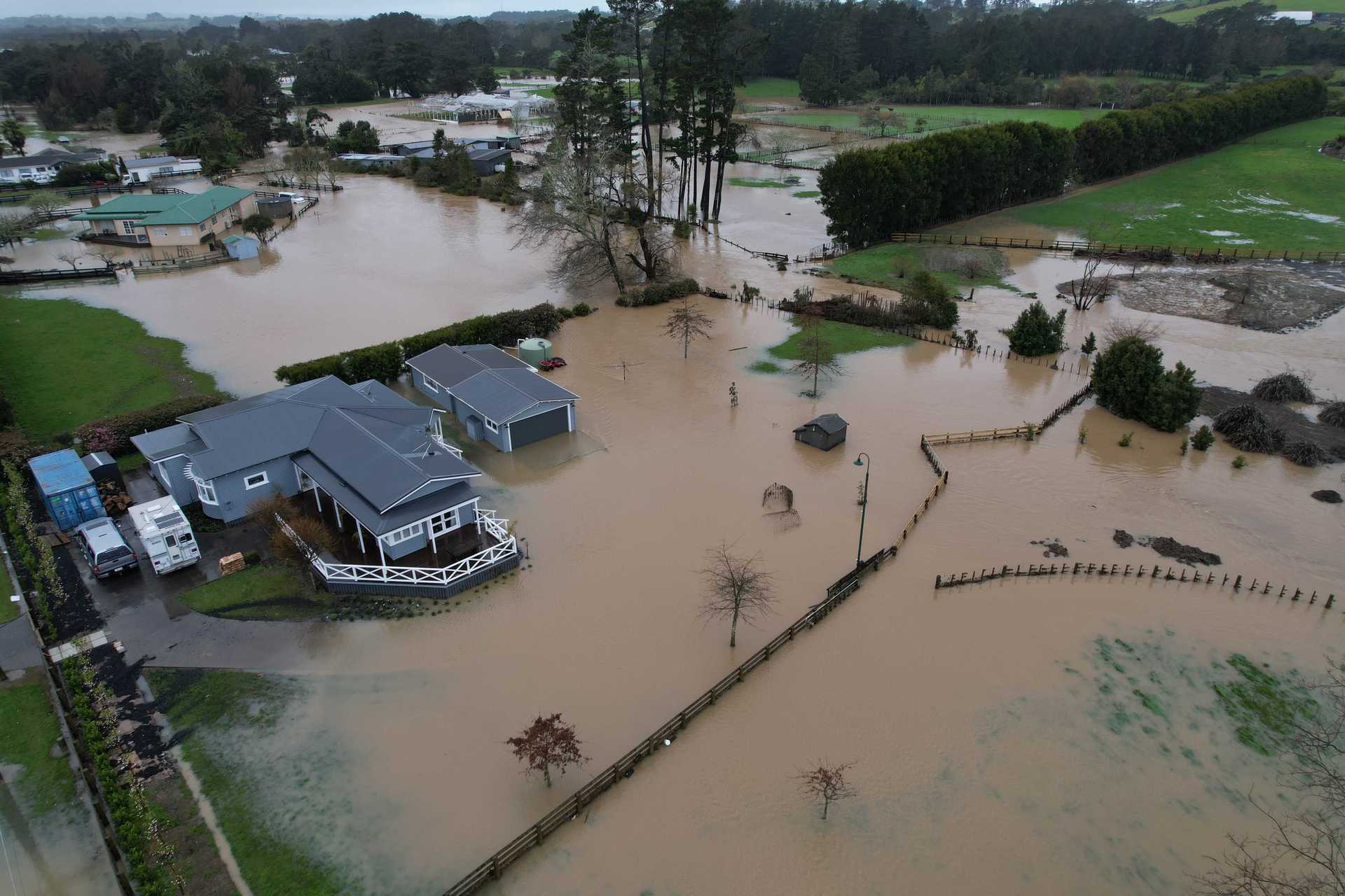 Flooding at Kumeu in West Auckland. Photo / Brett Phibbs