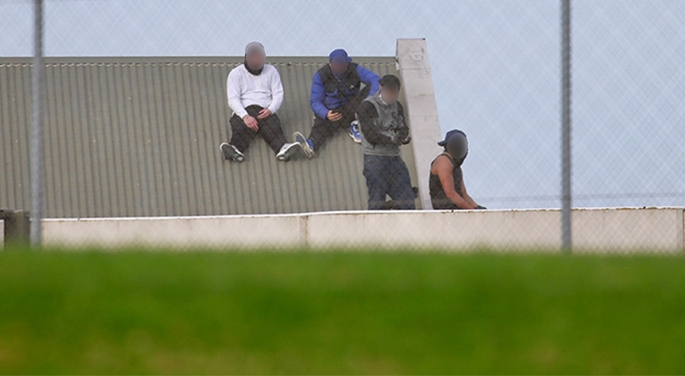 Five young people spent the night of July 1, 2023, on the roof and within its cavity at Korowai Manaaki youth justice facility in Auckland. Photo / Alex Burton