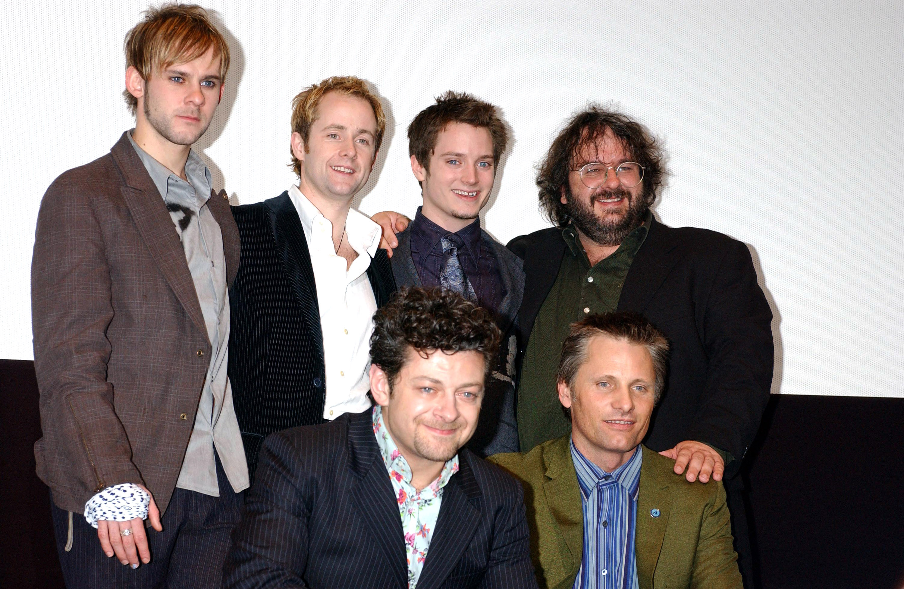 Dominic Monaghan, Billy Boyd, Elijah Wood, Director Peter Jackson, Andy Serkis and Viggo Mortensen Photo / Getty Images